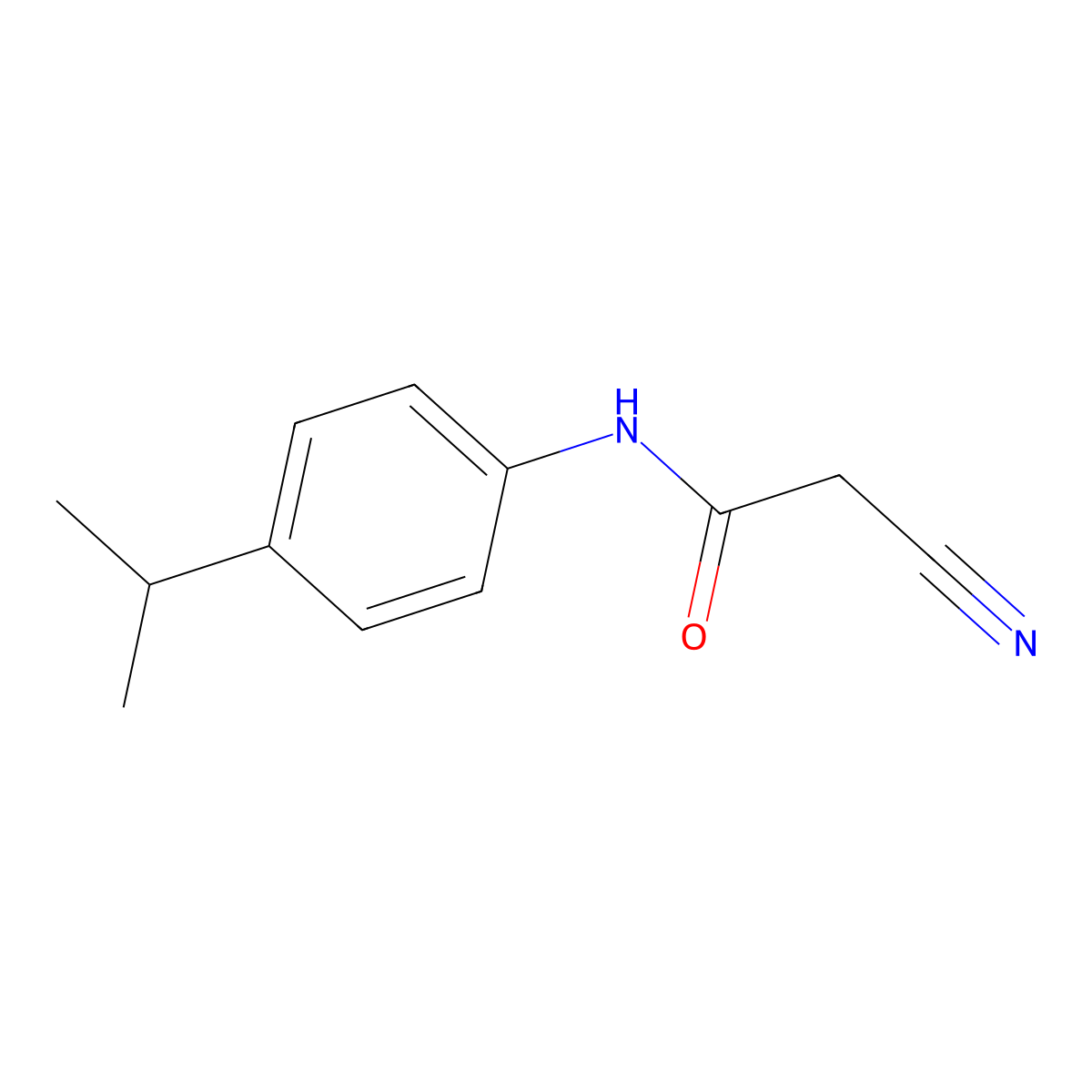 2-Cyano-N-[4-(1-methylethyl)phenyl]acetamide molecular structure, CAS 24522-31-4