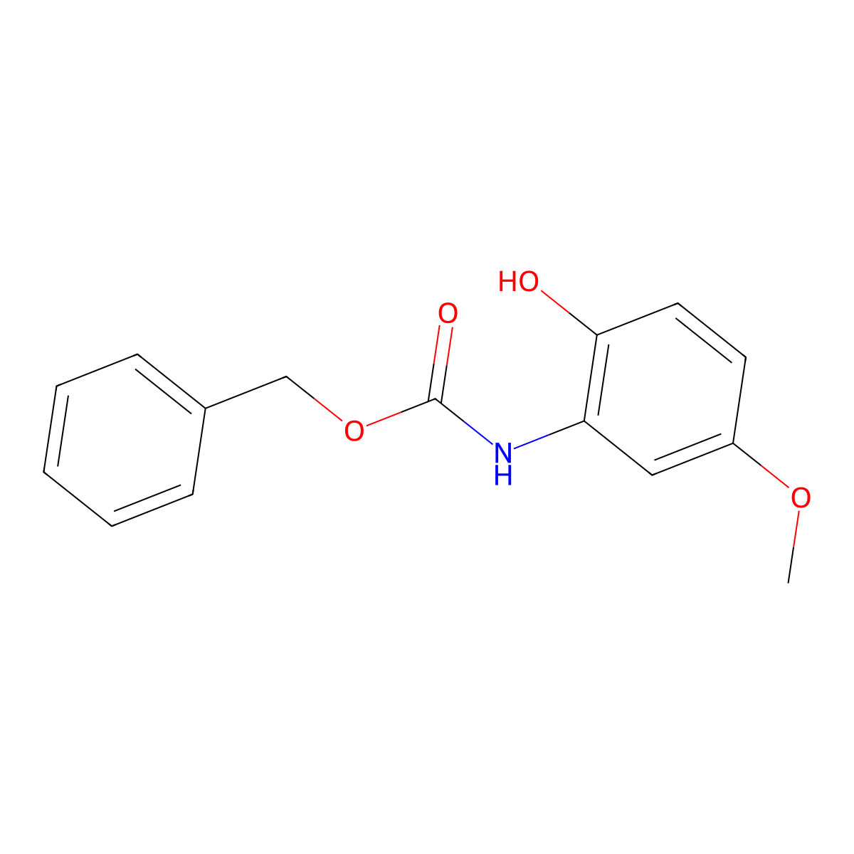 benzyl N-(2-hydroxy-5-methoxyphenyl)carbamate molecular structure, CAS 2452291-43-7