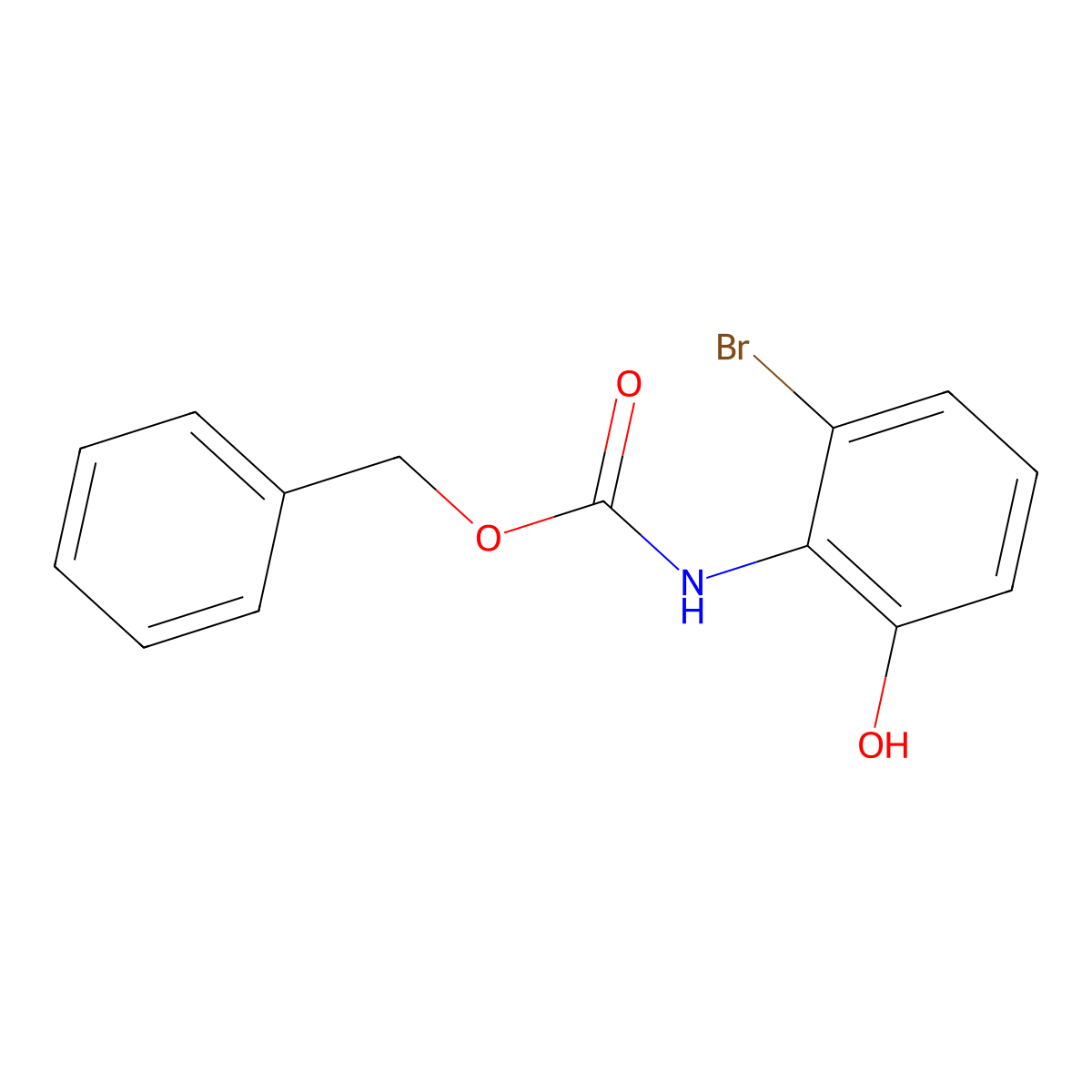 benzyl N-(2-bromo-6-hydroxyphenyl)carbamate molecular structure, CAS 2452291-45-9