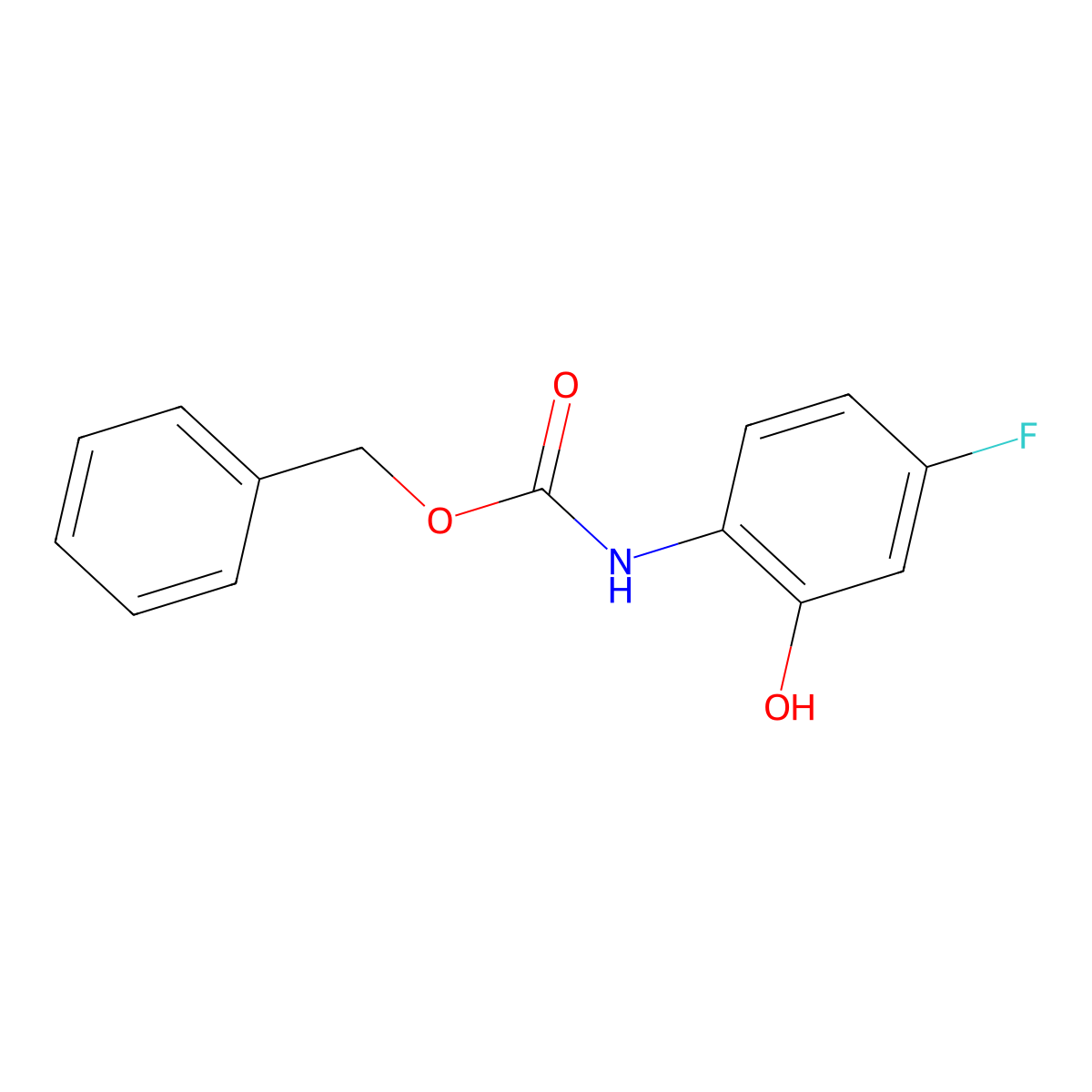 benzyl N-(4-fluoro-2-hydroxyphenyl)carbamate molecular structure, CAS 2452291-47-1