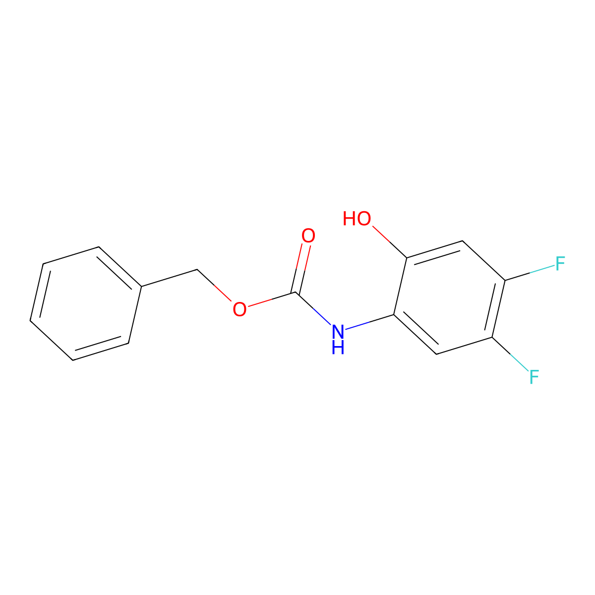 benzyl N-(4,5-difluoro-2-hydroxyphenyl)carbamate molecular structure, CAS 2452291-49-3