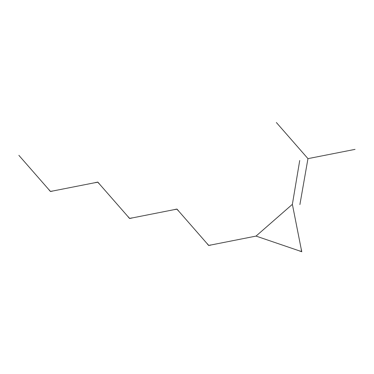 1-(Isopropylidenecyclopropyl)hexane molecular structure, CAS 24524-53-6