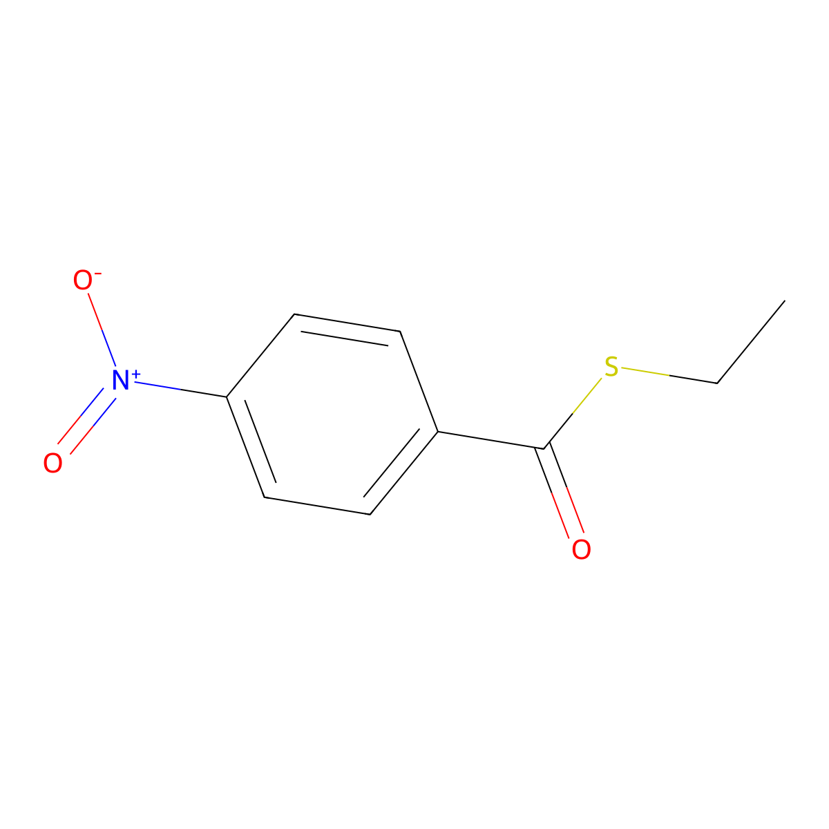 Benzenecarbothioic acid, 4-nitro-, S-ethyl ester molecular structure, CAS 24524-95-6