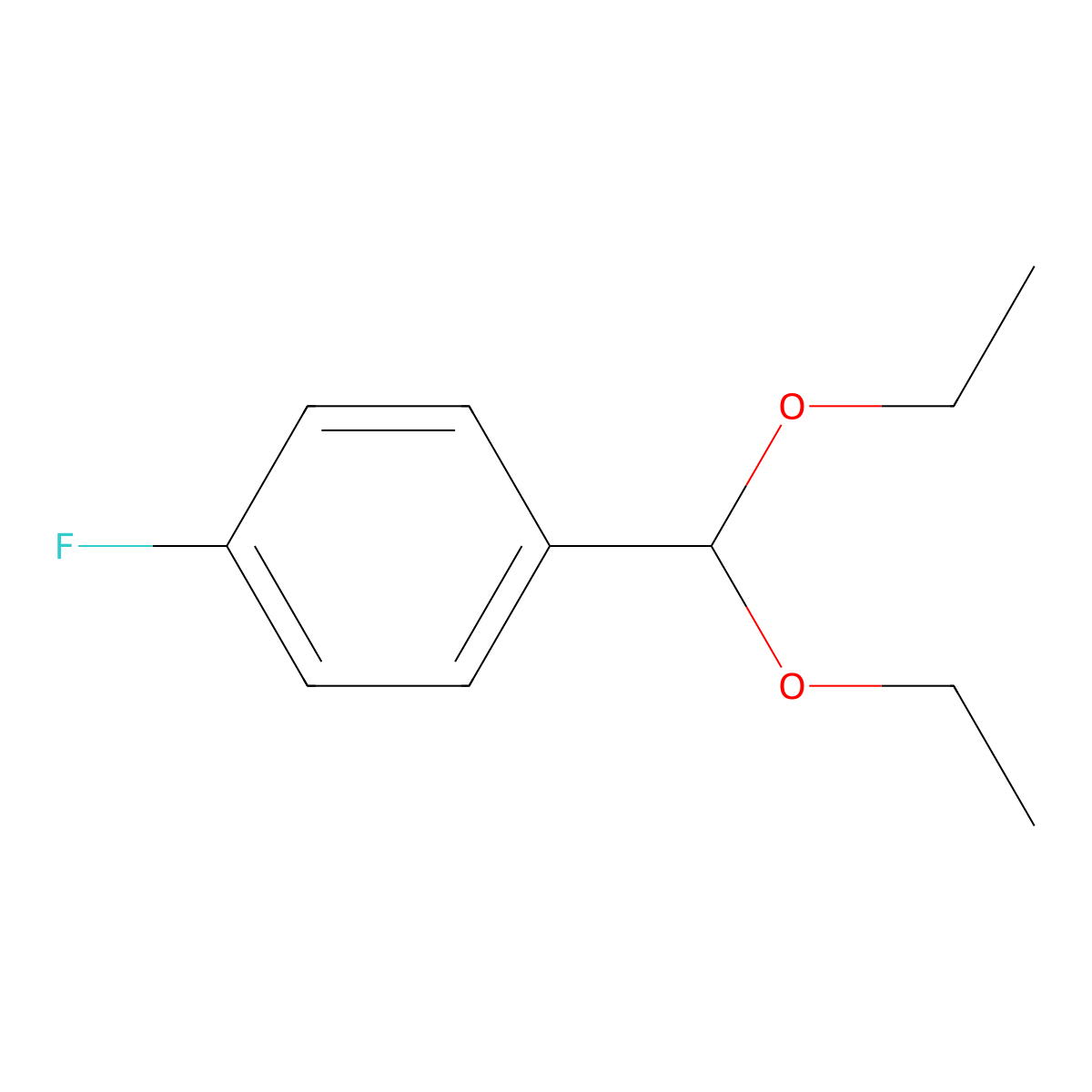 Benzene, 1-(diethoxymethyl)-4-fluoro- molecular structure, CAS 24524-97-8