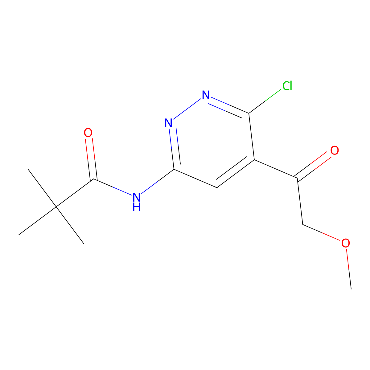 N-(6-Chloro-5-(2-methoxyacetyl)pyridazin-3-yl)pivalamide molecular structure, CAS 2452465-37-9