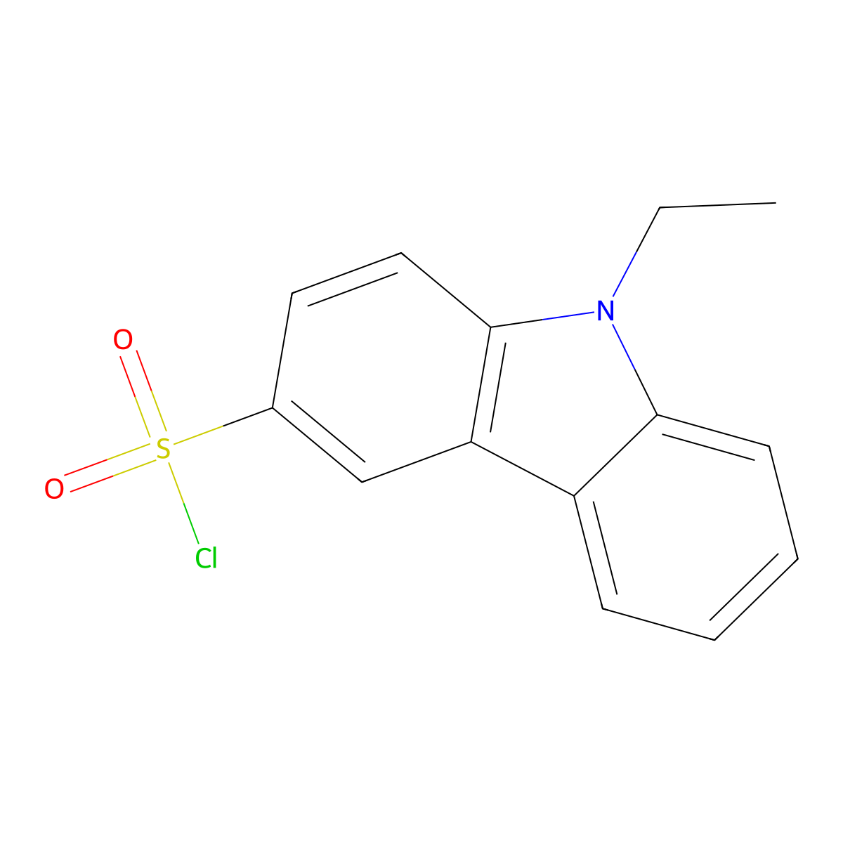 9-Ethyl-9h-carbazole-3-sulfonyl chloride molecular structure, CAS 24525-01-7