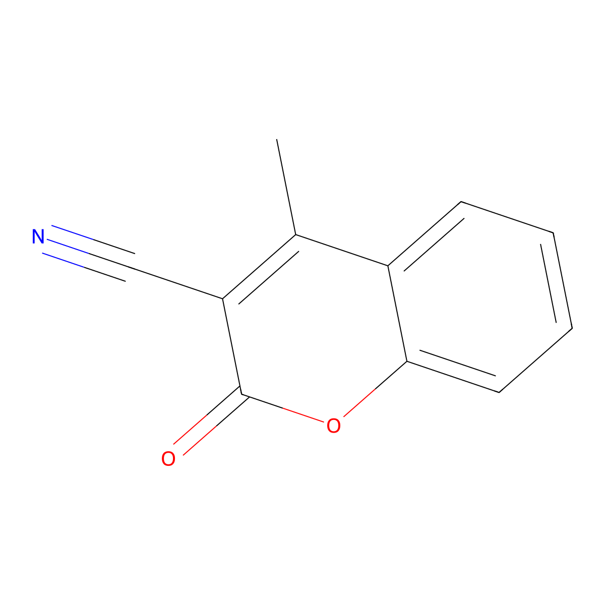 3-Cyano-4-methylcoumarin molecular structure, CAS 24526-69-0
