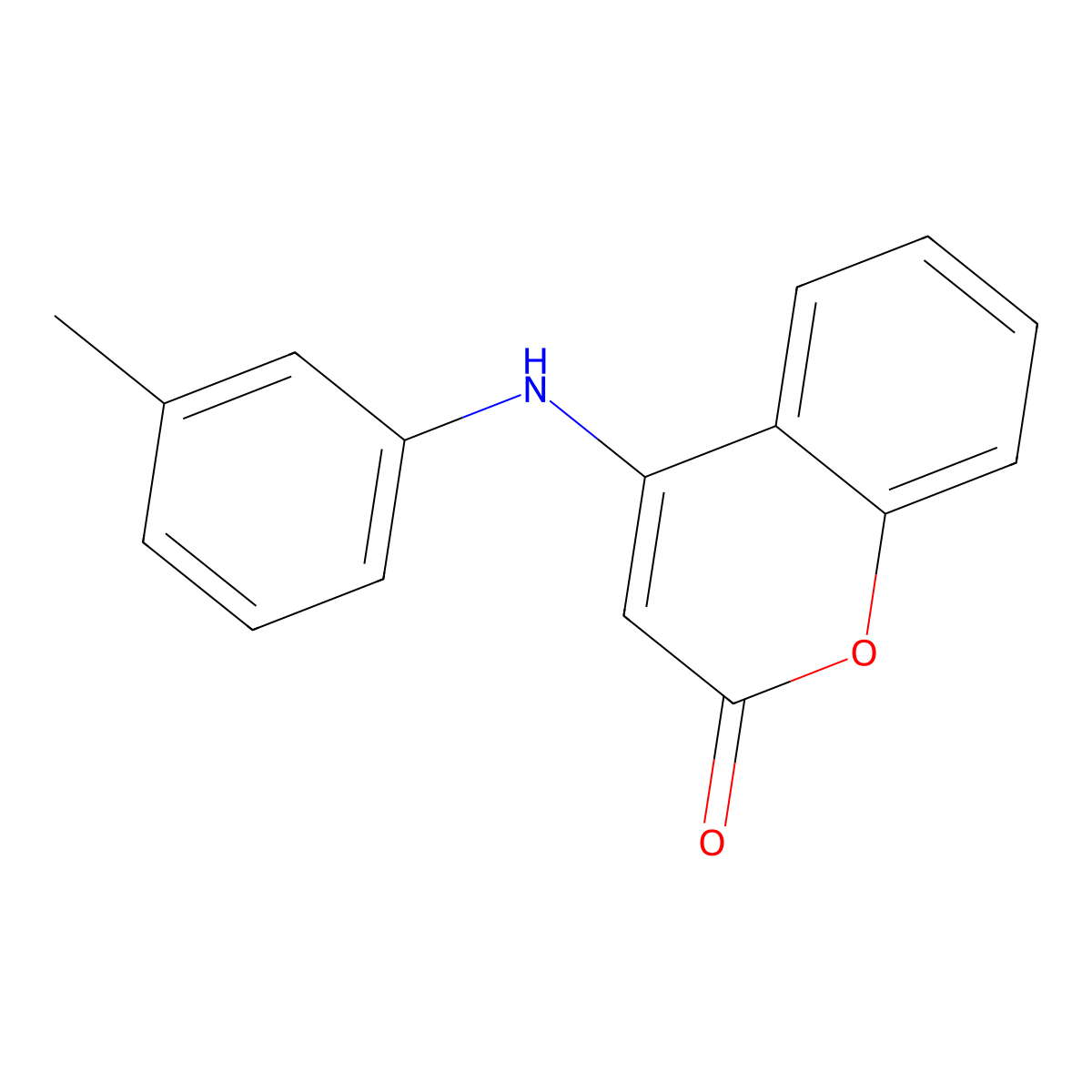 2H-1-Benzopyran-2-one, 4-[(3-methylphenyl)amino]- molecular structure, CAS 24526-93-0
