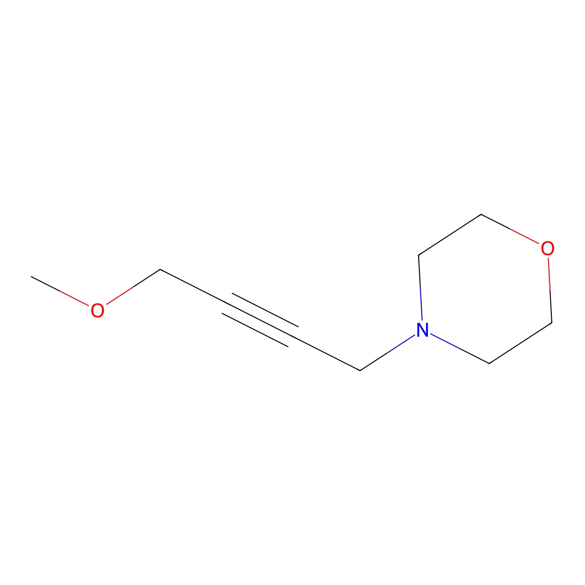 Morpholine, 4-(4-methoxy-2-butynyl)- molecular structure, CAS 24528-21-0