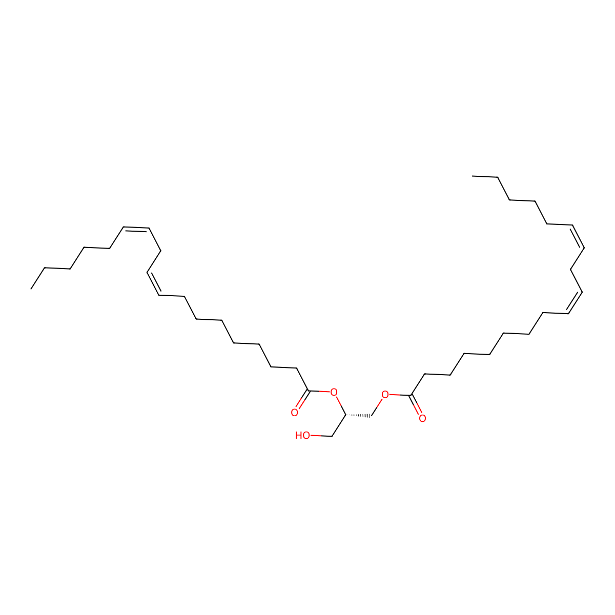 1,2-Dilinoleoyl-sn-glycerol molecular structure, CAS 24529-89-3