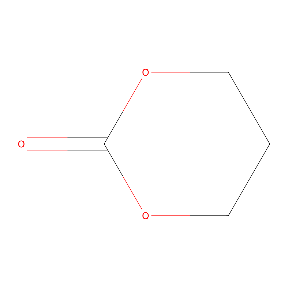 Trimethylene carbonate molecular structure, CAS 2453-03-4