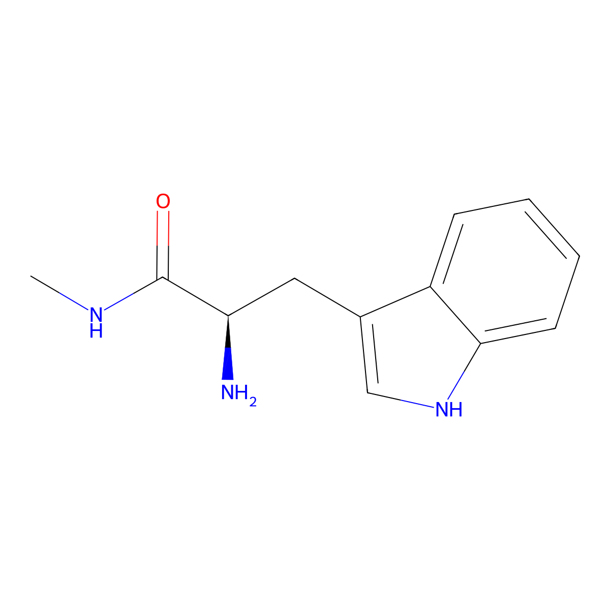 (R)-2-amino-3-(1H-indol-3-yl)-N-methylpropanamide molecular structure, CAS 245321-18-0