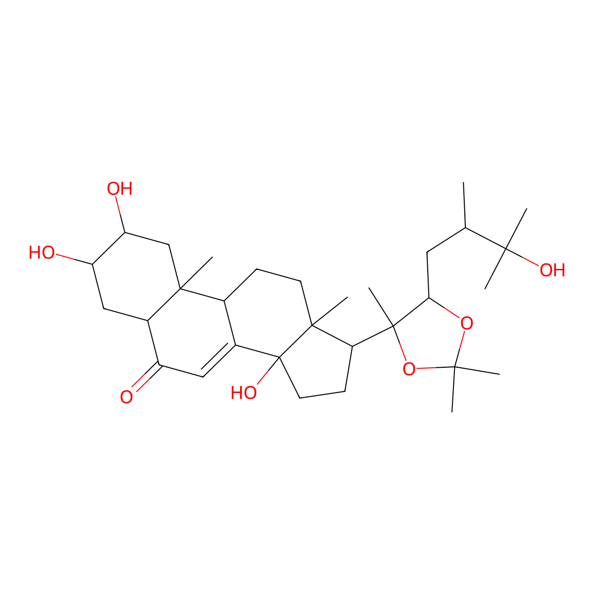 Makisterone A 20,22-monoacetonide molecular structure, CAS 245323-24-4