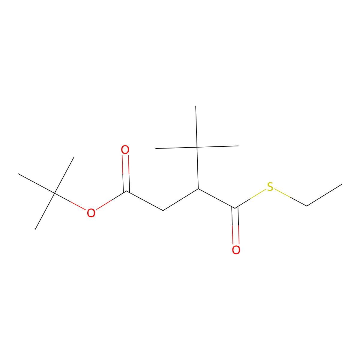 tert-Butyl (S)-3-((ethylthio)carbonyl)-4,4-dimethylpentanoate molecular structure, CAS 245323-43-7