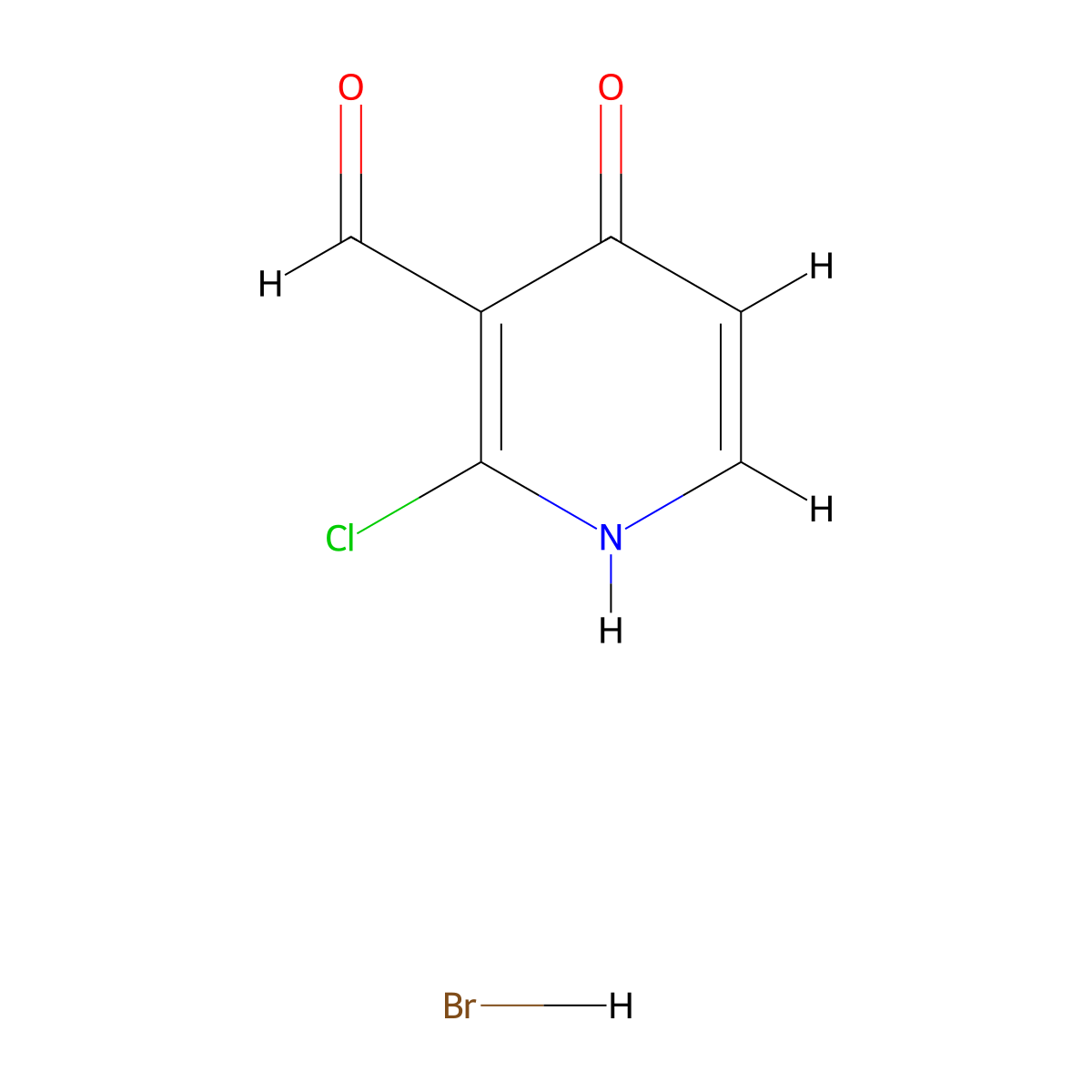 2-Chloro-4-hydroxypyridine-3-carbaldehyde hydrobromide molecular structure, CAS 2453241-89-7