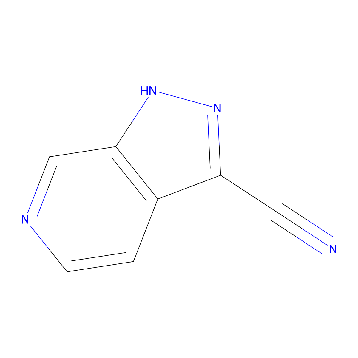 1H-Pyrazolo[3,4-c]pyridine-3-carbonitrile molecular structure, CAS 245325-34-2