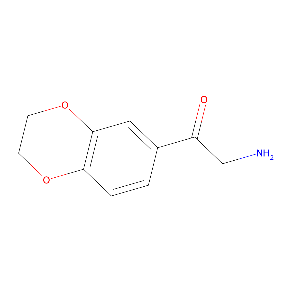 2-Amino-1-(2,3-dihydrobenzo[b][1,4]dioxin-6-yl)ethanone molecular structure, CAS 245329-81-1