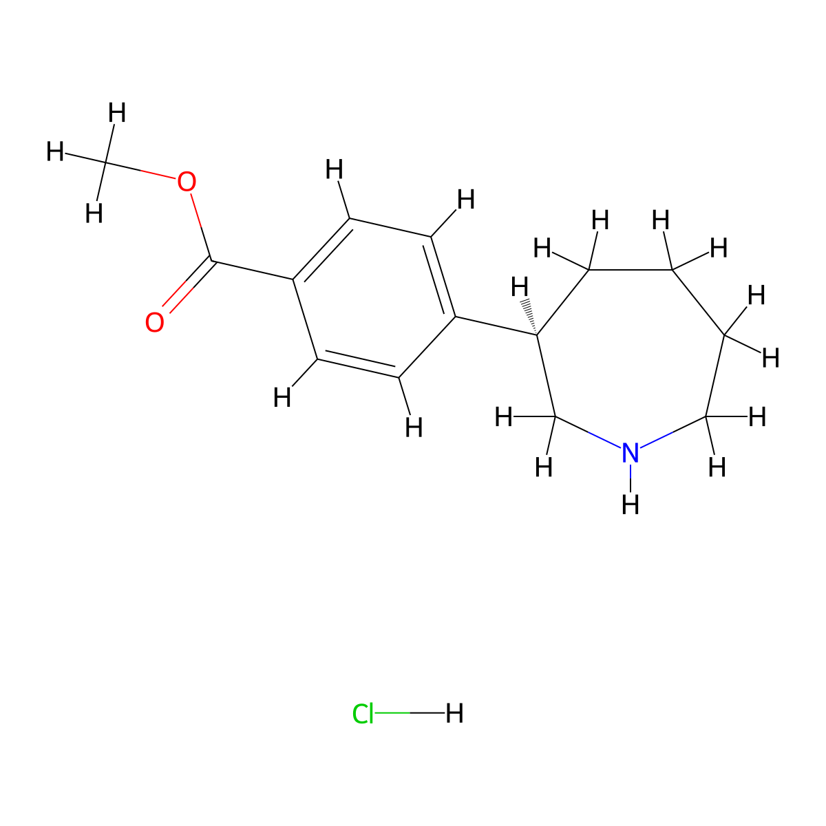 methyl (R)-4-(azepan-3-yl)benzoate hydrochloride molecular structure, CAS 2453297-09-9