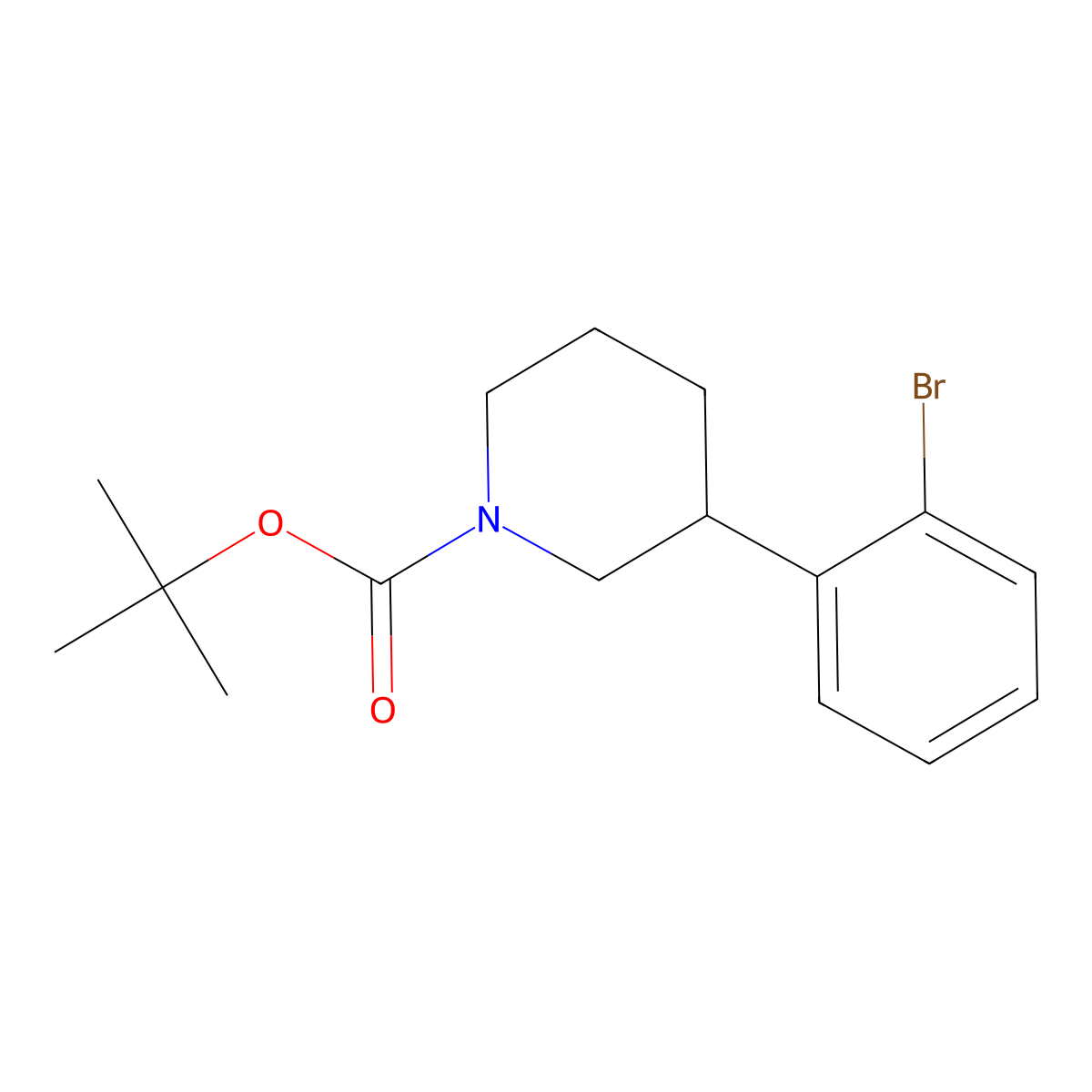 tert-butyl (S)-3-(2-bromophenyl)piperidine-1-carboxylate molecular structure, CAS 2453297-17-9