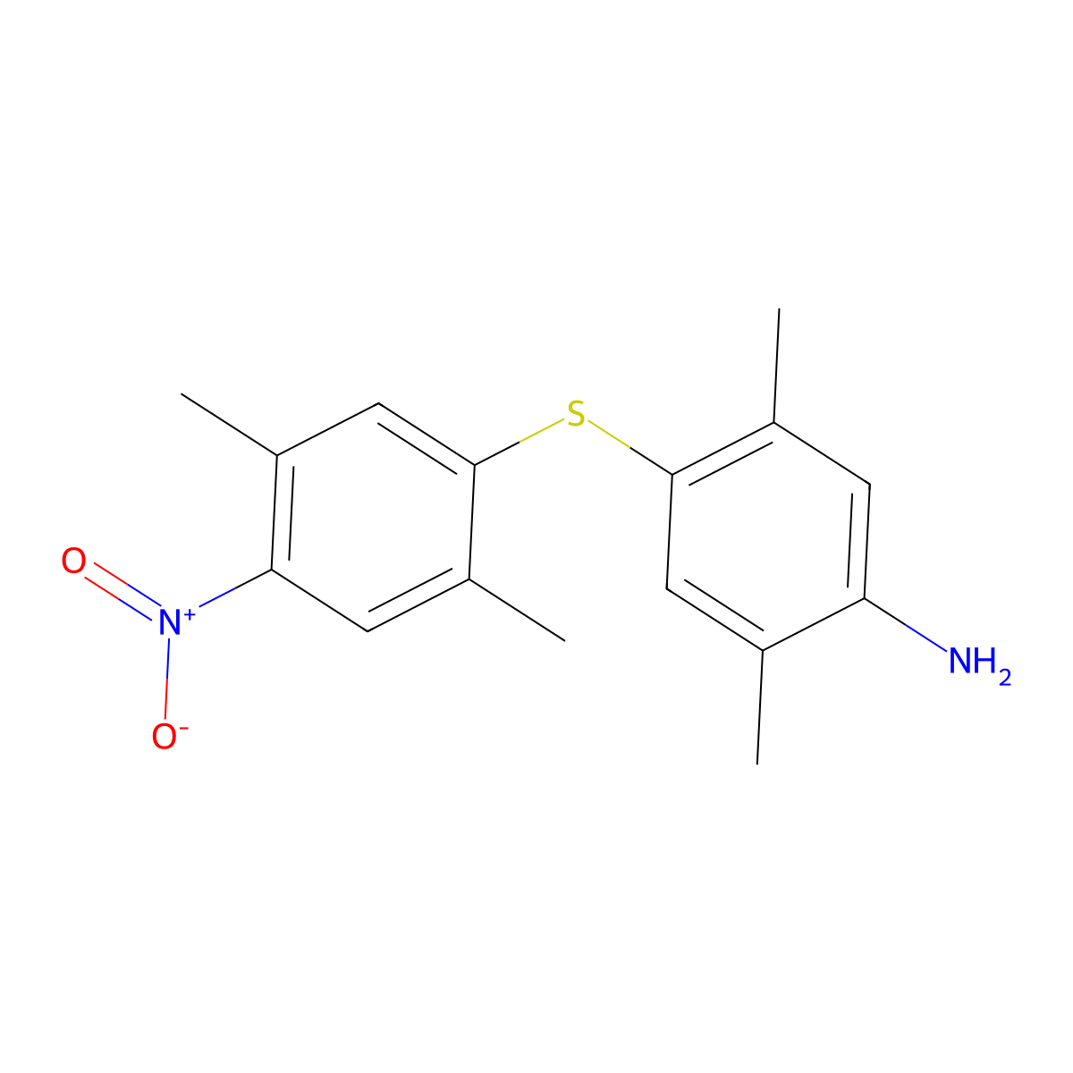4-[(2,5-Dimethyl-4-nitrophenyl)thio]-2,5-dimethylaniline molecular structure, CAS 2453323-40-3