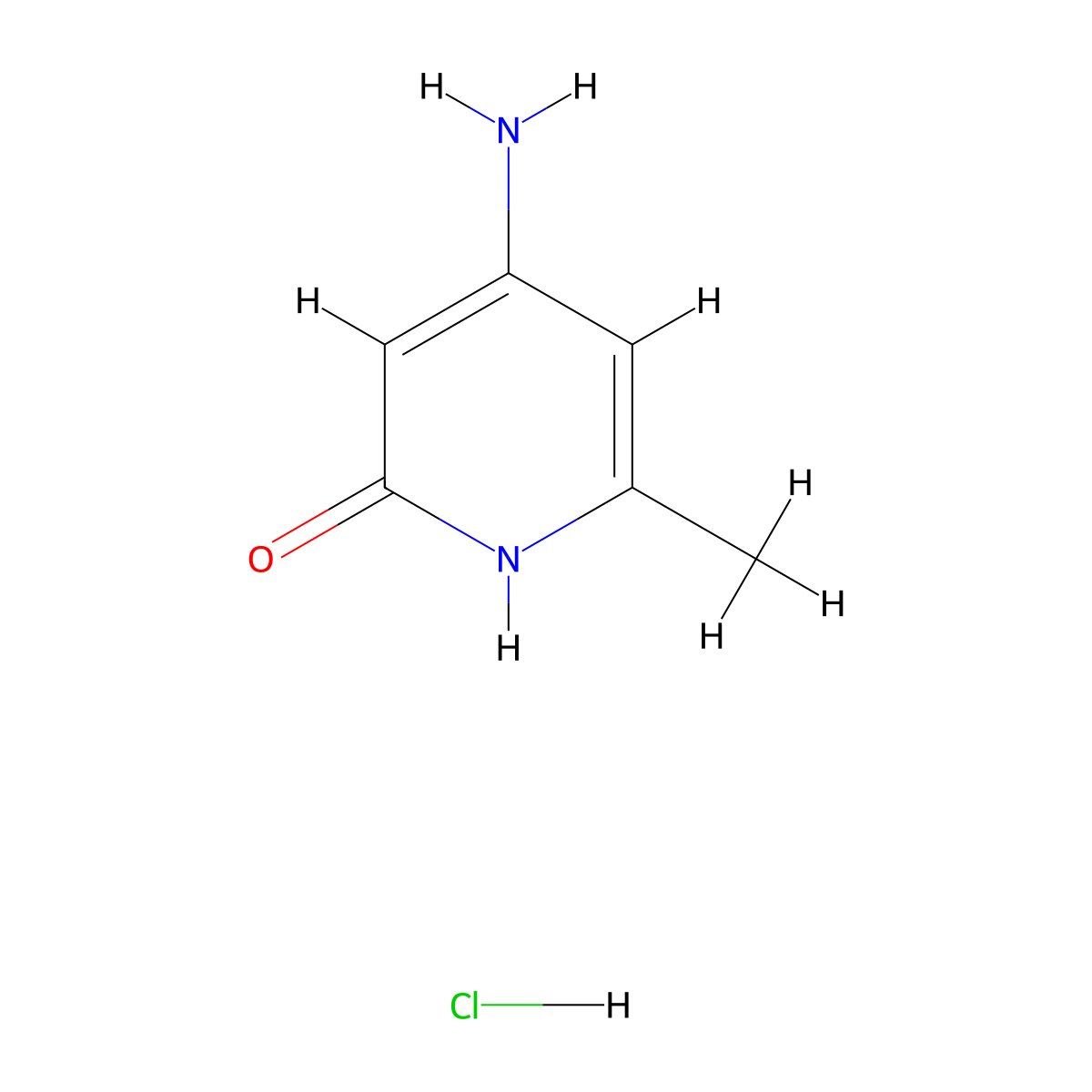 4-Amino-6-methylpyridin-2-ol hydrochloride molecular structure, CAS 2453324-49-5