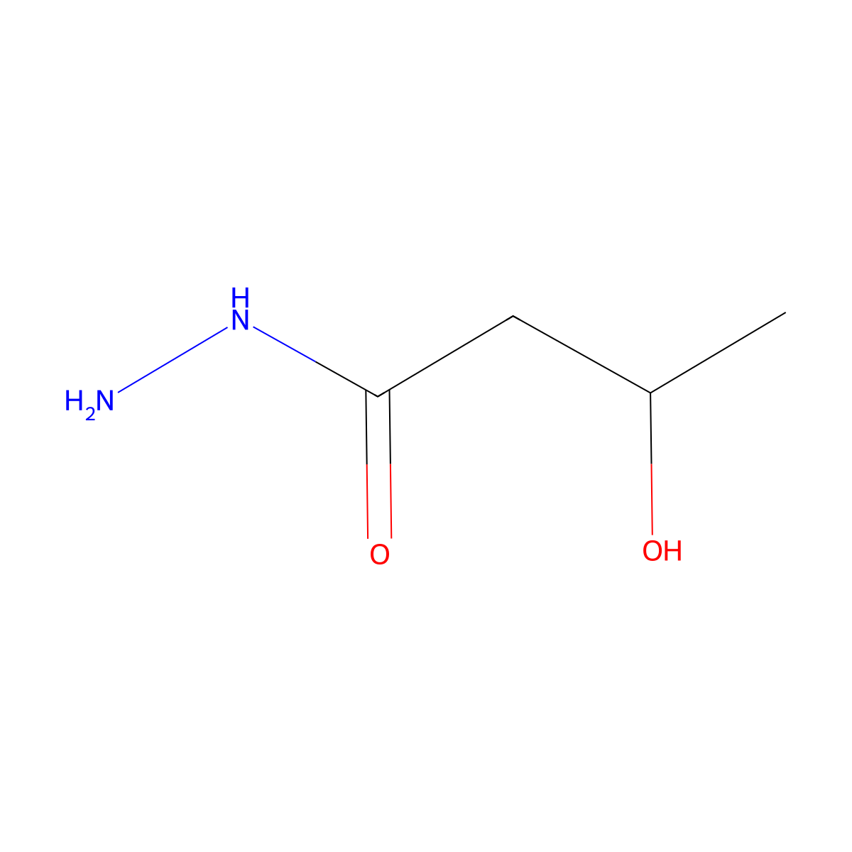 3-Hydroxybutanohydrazide molecular structure, CAS 24534-93-8