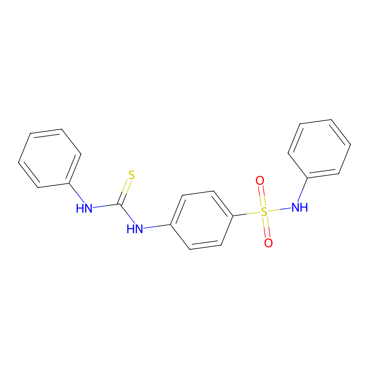 1-Phenyl-3-[4-(phenylsulfamoyl)phenyl]thiourea molecular structure, CAS 245342-14-7