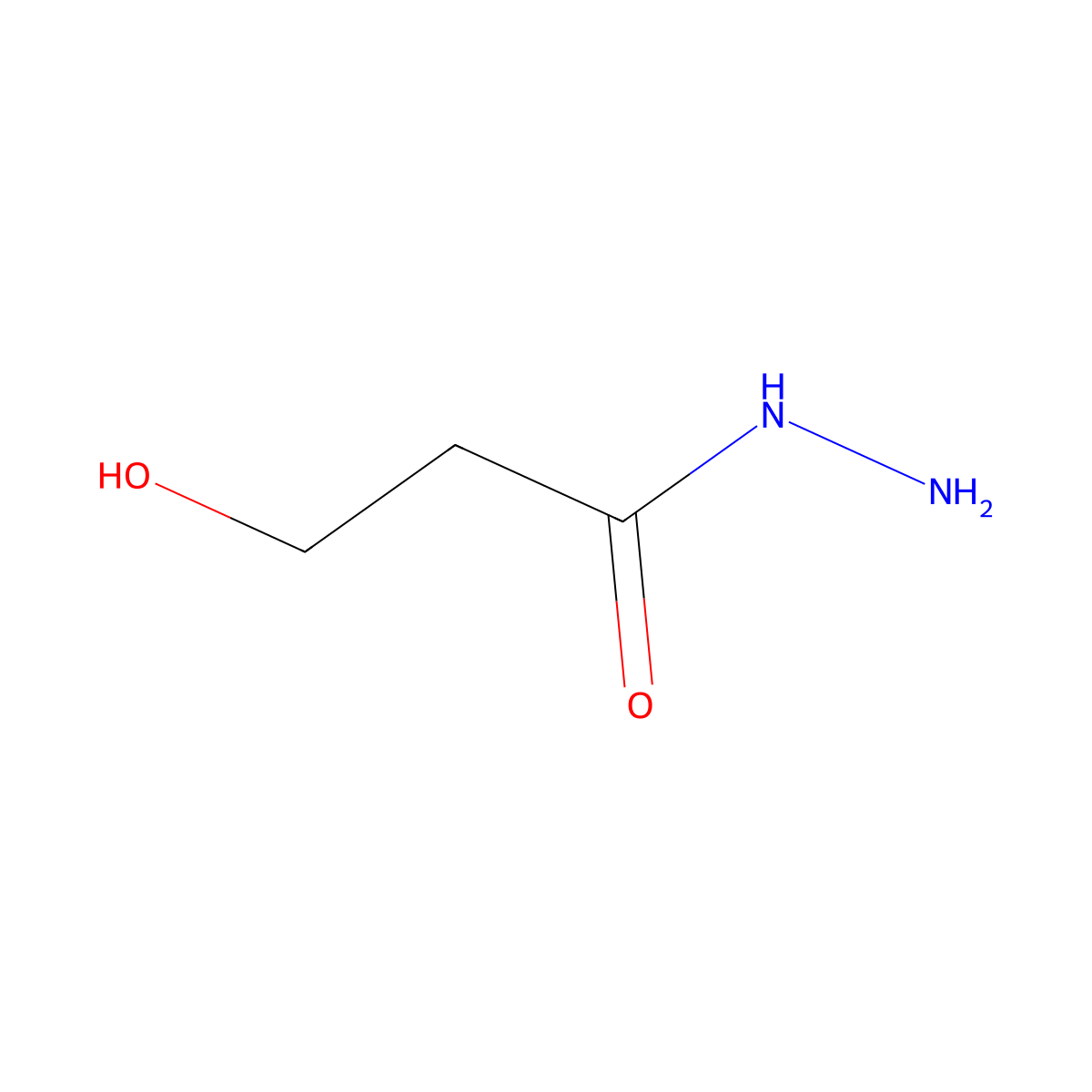 3-Hydroxypropanehydrazide molecular structure, CAS 24535-11-3
