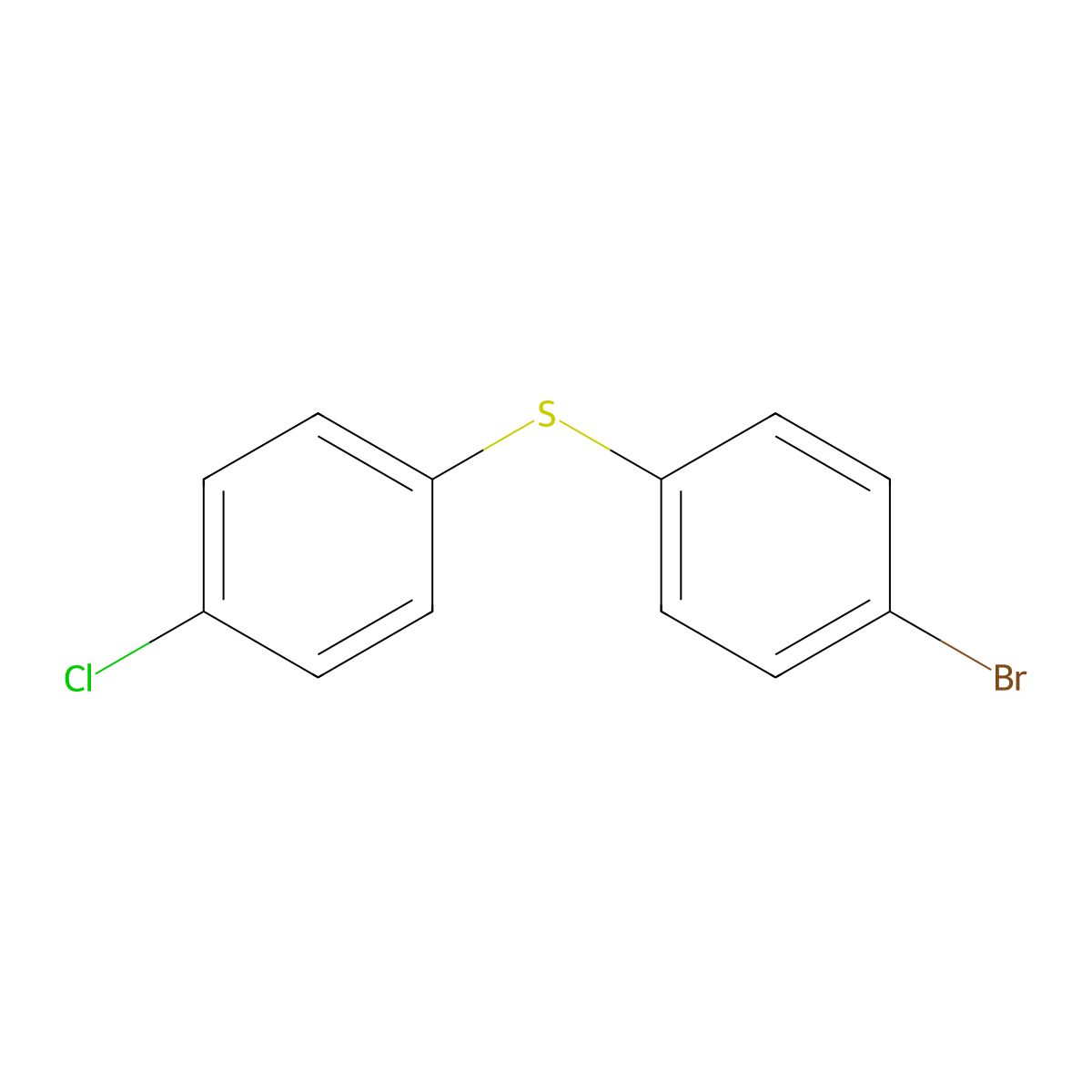 (4-Bromophenyl)(4-chlorophenyl)sulfane molecular structure, CAS 24535-57-7
