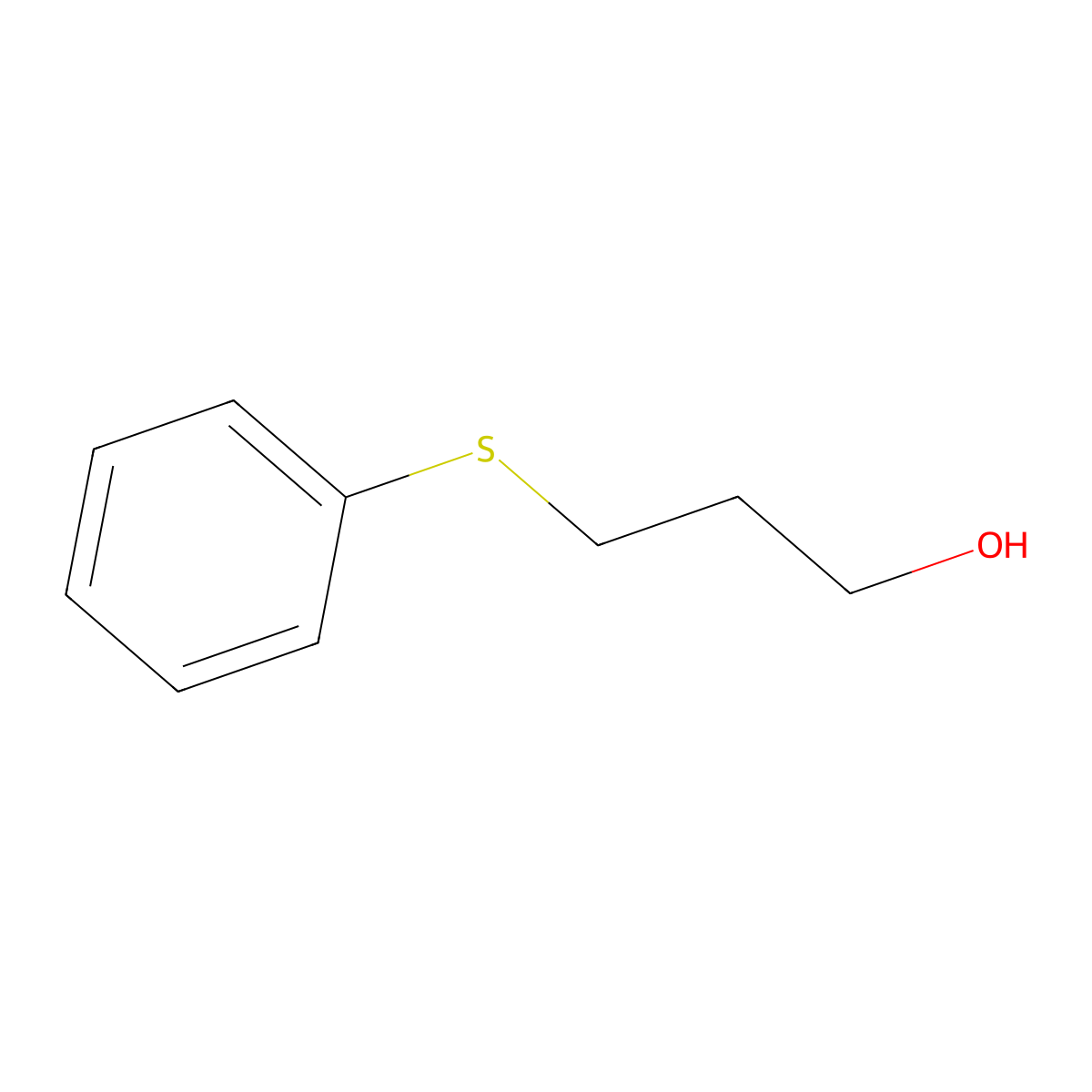 3-(Phenylsulfanyl)propan-1-ol molecular structure, CAS 24536-40-1
