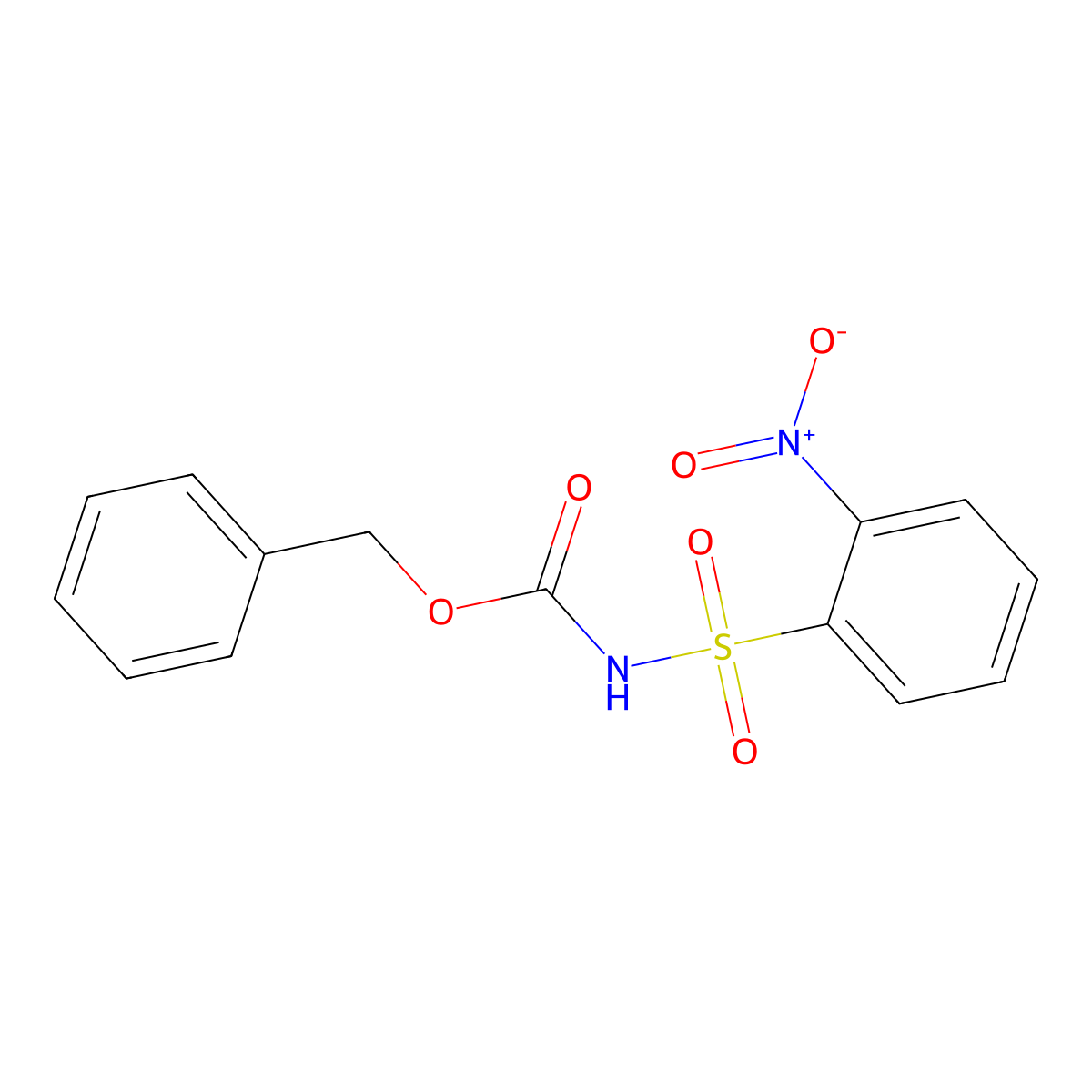 N-Carbobenzoxy-2-nitrobenzenesulfonamide molecular structure, CAS 245365-64-4
