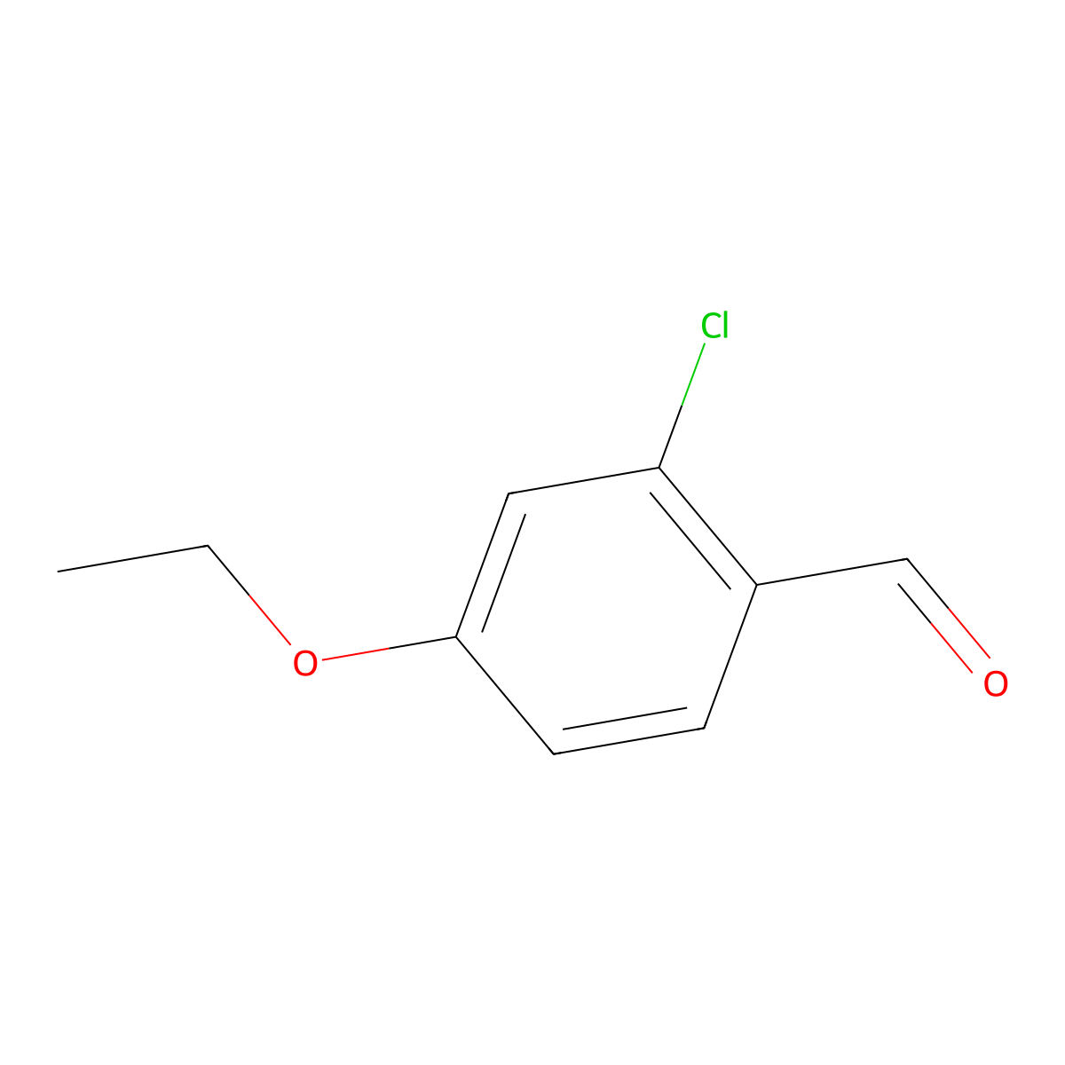 2-Chloro-4-ethoxybenzaldehyde molecular structure, CAS 245368-31-4