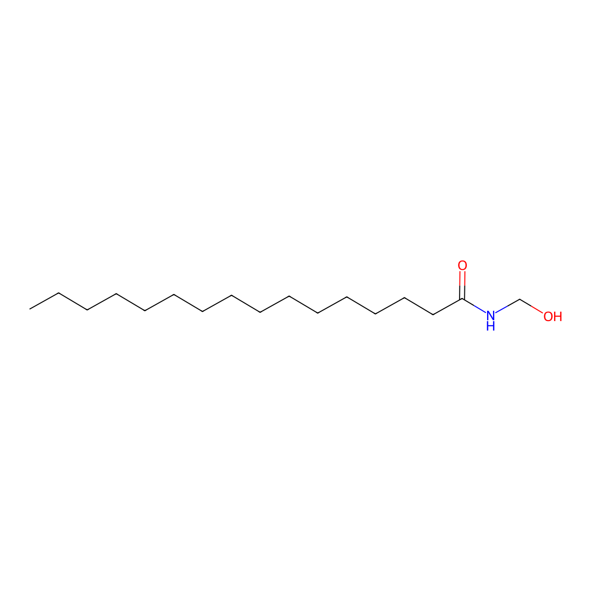 N-(Hydroxymethyl)hexadecan-1-amide molecular structure, CAS 24537-30-2