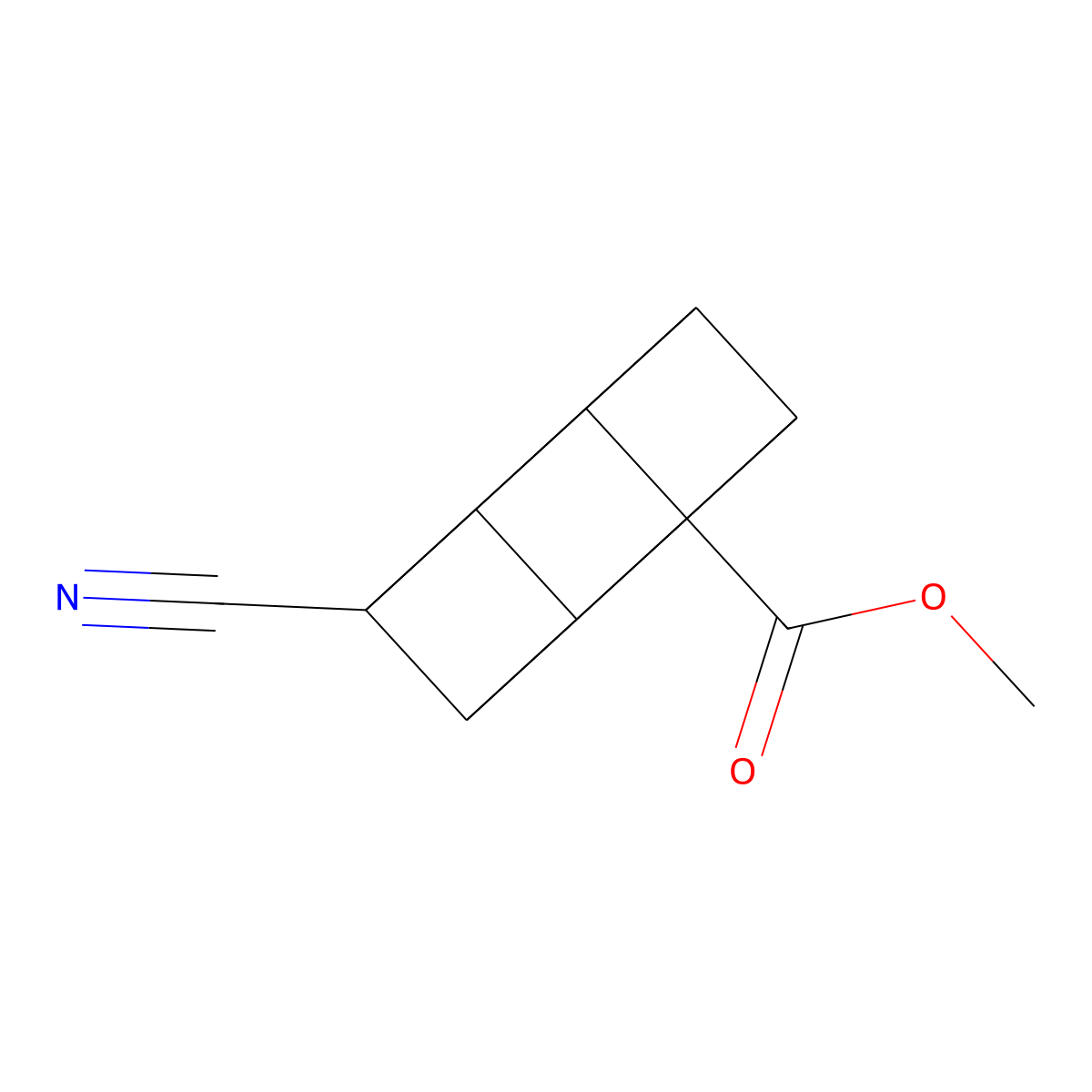 Methyl 4-cyanocubane-1-carboxylate molecular structure, CAS 24539-26-2