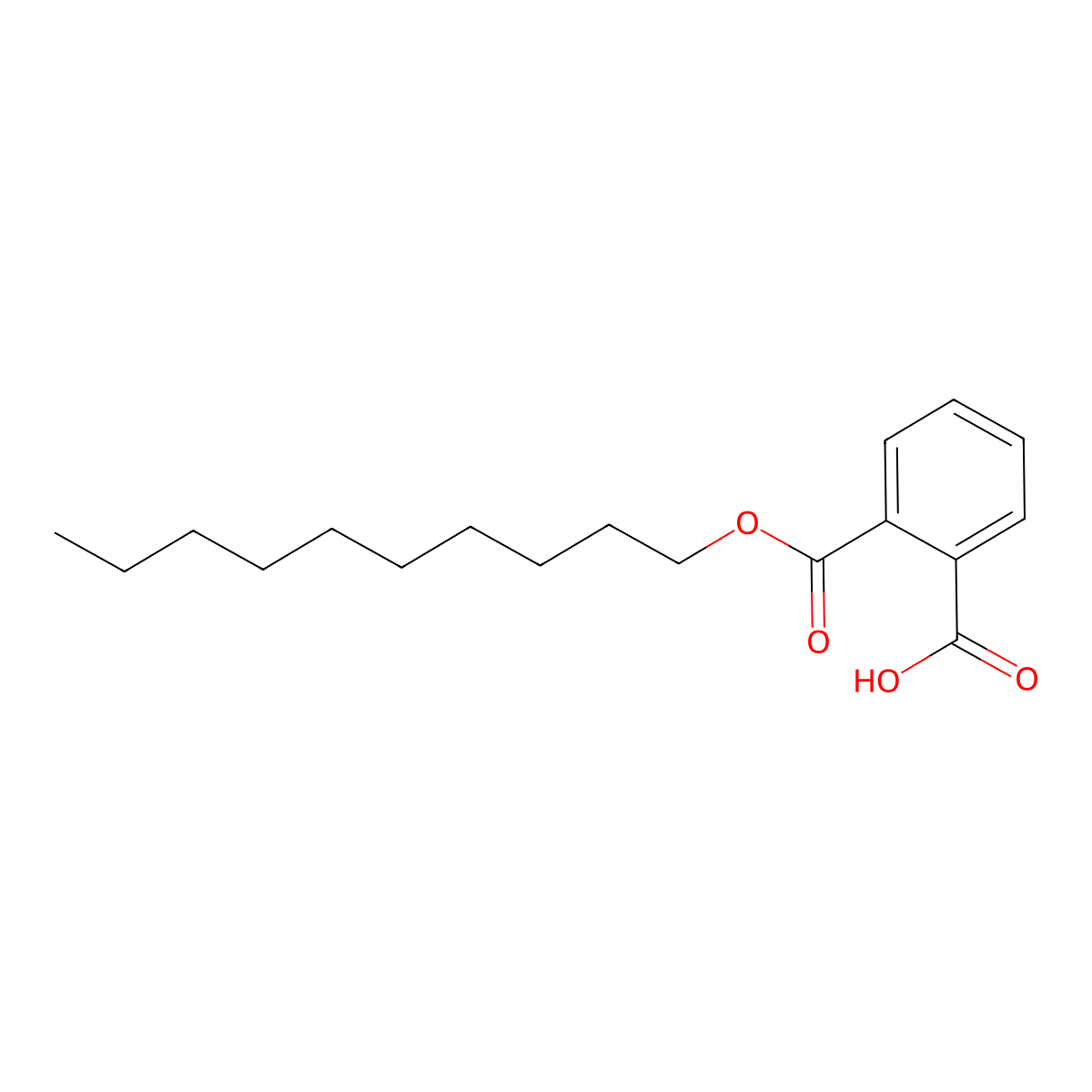 1,2-Benzenedicarboxylic acid, 1-decyl ester molecular structure, CAS 24539-60-4
