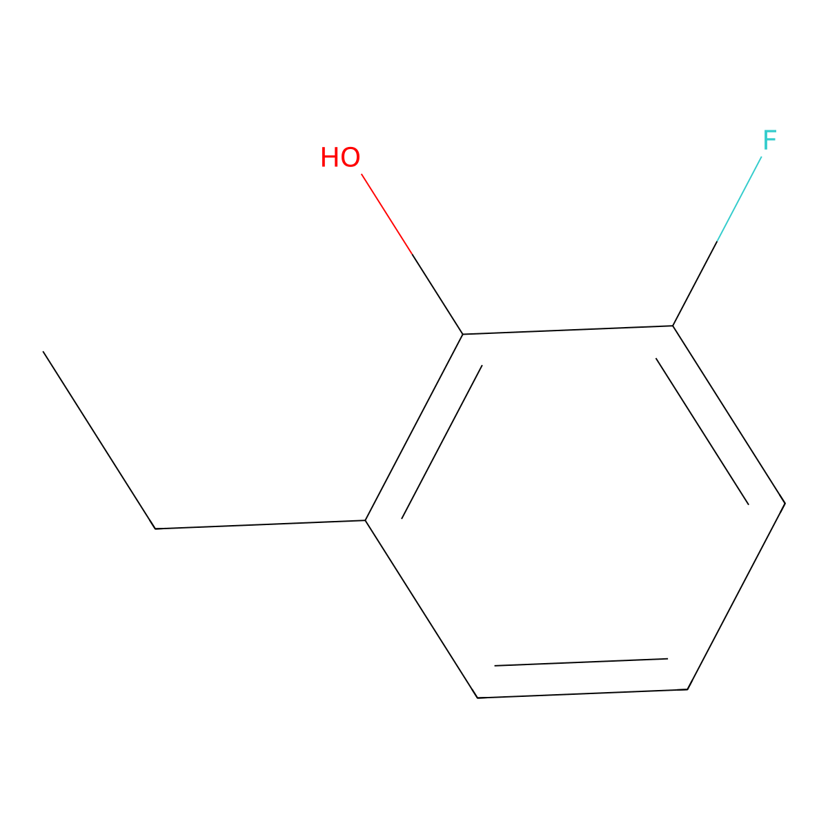 2-Ethyl-6-fluorophenol molecular structure, CAS 24539-97-7