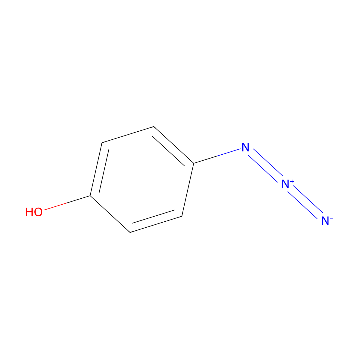 4-Azidophenol molecular structure, CAS 24541-43-3