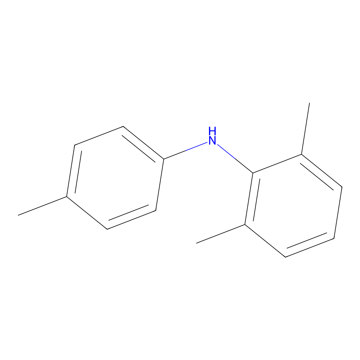 2,6-Dimethyl-N-(4-methylphenyl)aniline molecular structure, CAS 24542-61-8