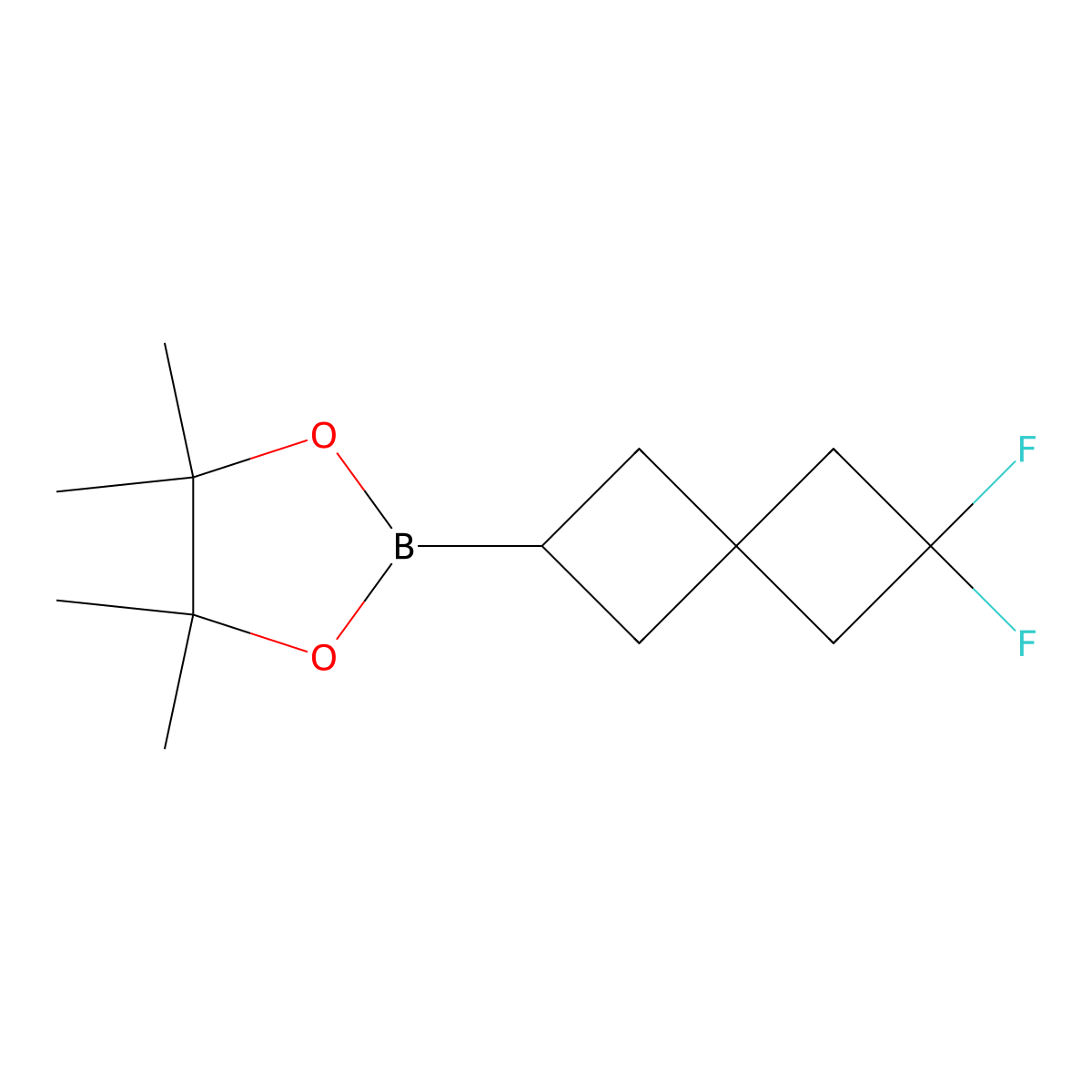 2-(6,6-Difluorospiro[3.3]heptan-2-yl)-4,4,5,5-tetramethyl-1,3,2-dioxaborolane molecular structure, CAS 2454202-08-3