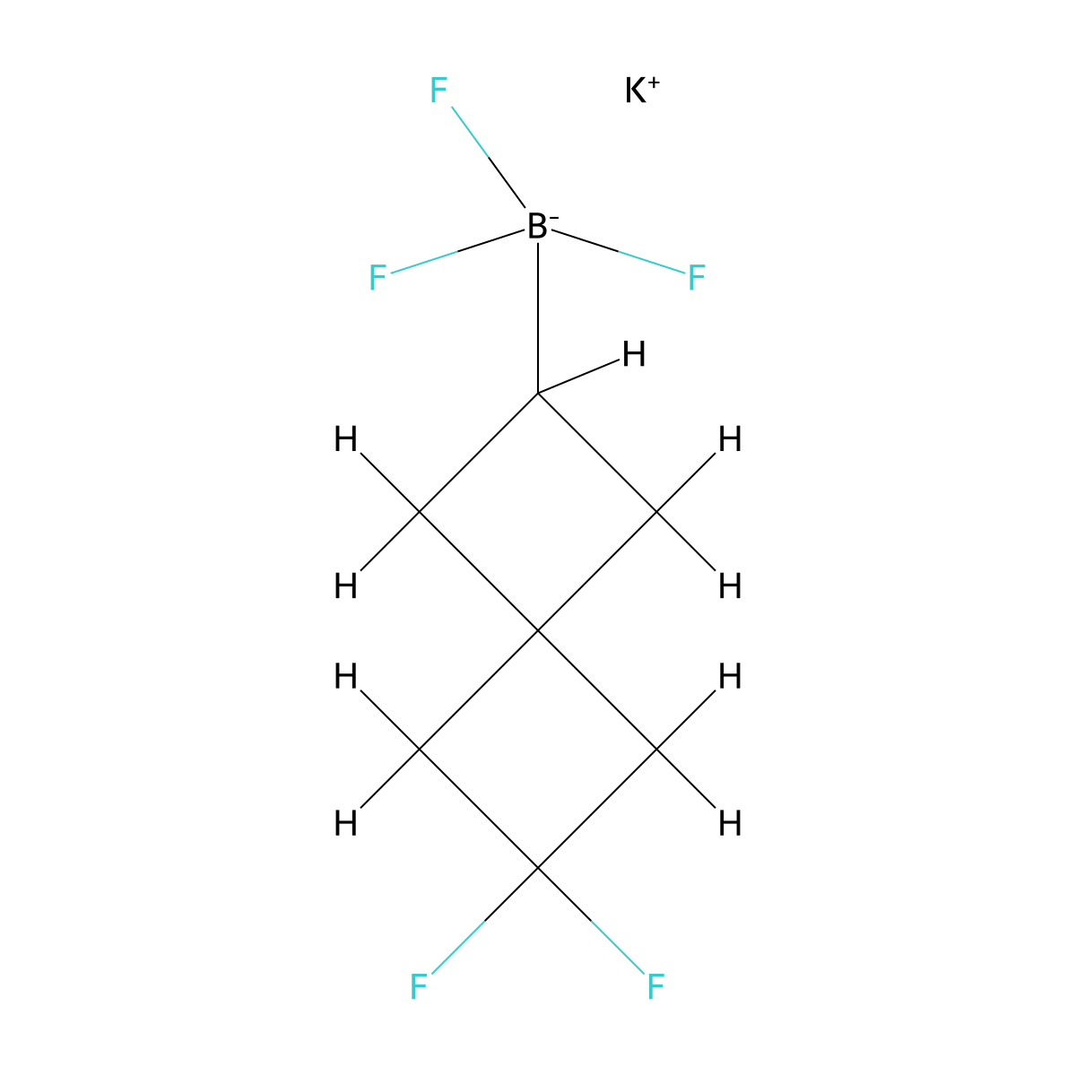Potassium (6,6-difluorospiro(3.3)heptan-2-yl)trifluoroboranuide molecular structure, CAS 2454202-10-7