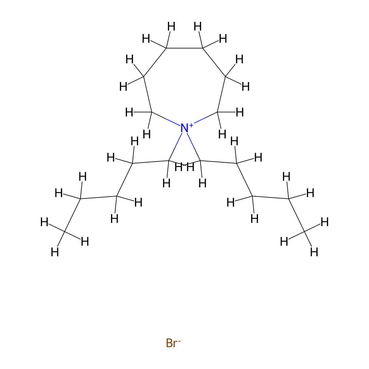 1,1-Dipentylazepan-1-ium bromide molecular structure, CAS 2454283-50-0