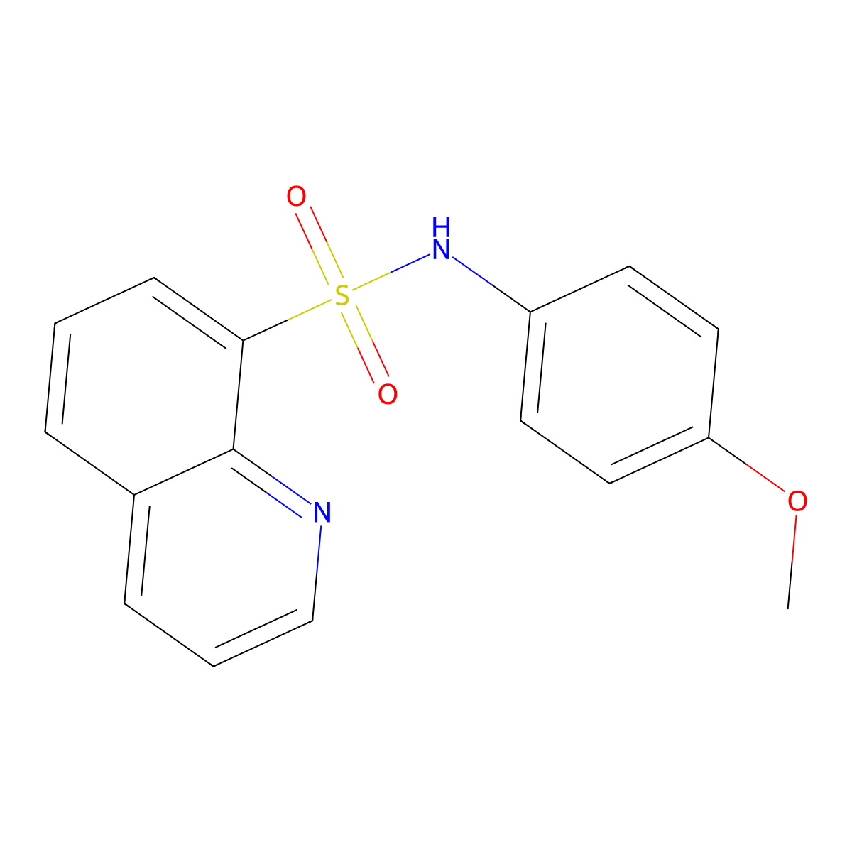 N-(4-methoxyphenyl)quinoline-8-sulfonamide molecular structure, CAS 24543-53-1