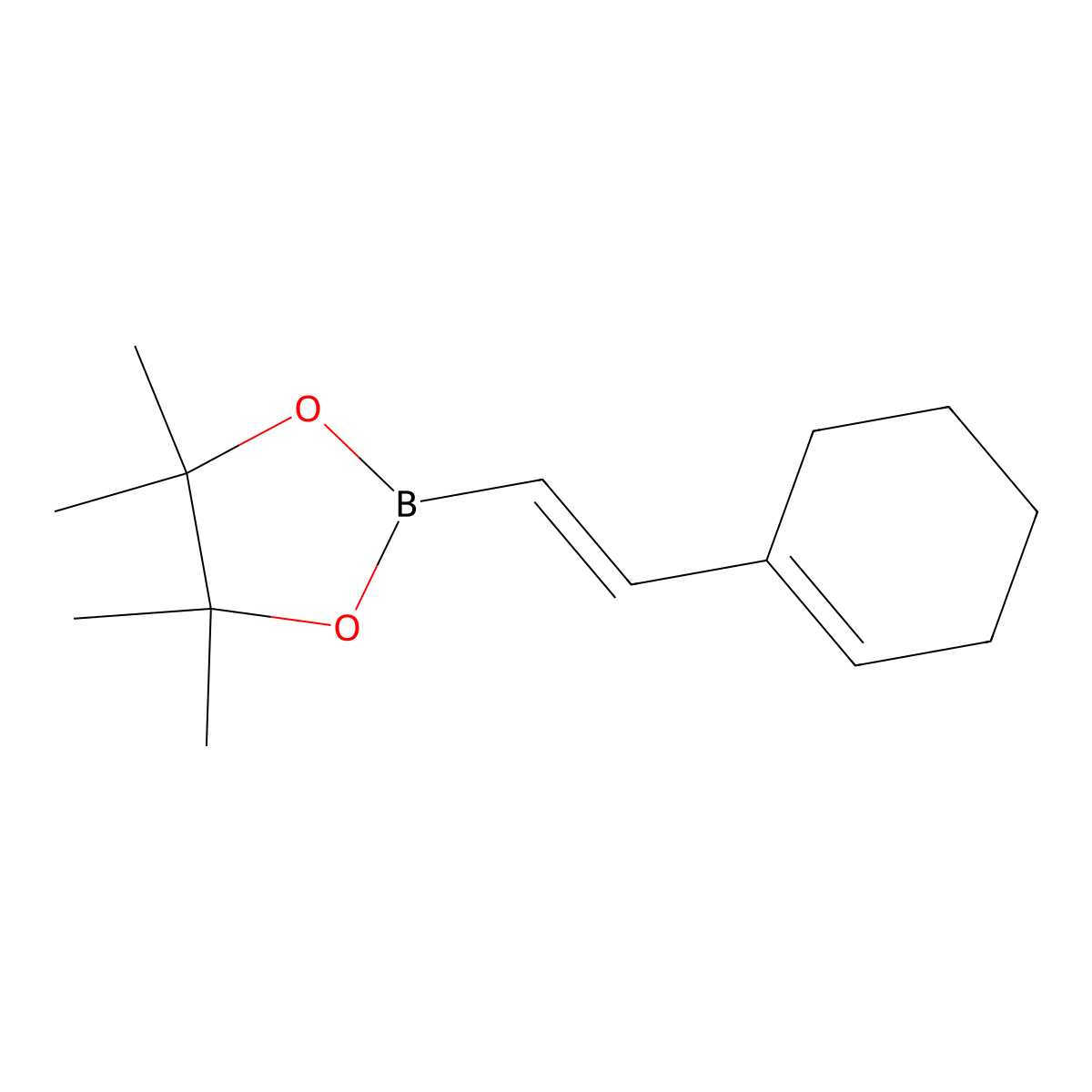 (E)-2-(2-(cyclohex-1-en-1-yl)vinyl)-4,4,5,5-tetramethyl-1,3,2-dioxaborolane molecular structure, CAS 245432-97-7