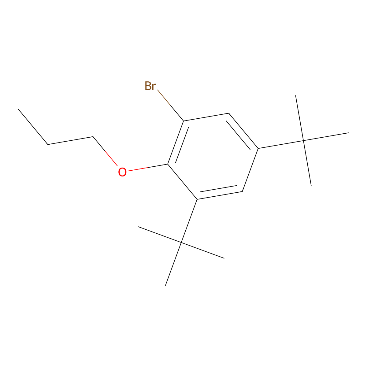 1-Bromo-3,5-di-tert-butyl-2-propoxy-benzene molecular structure, CAS 245435-08-9