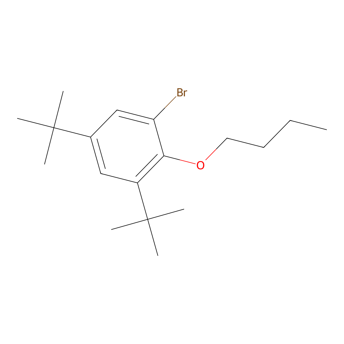 1-Bromo-2-butoxy-3,5-ditert-butylbenzene molecular structure, CAS 245435-11-4