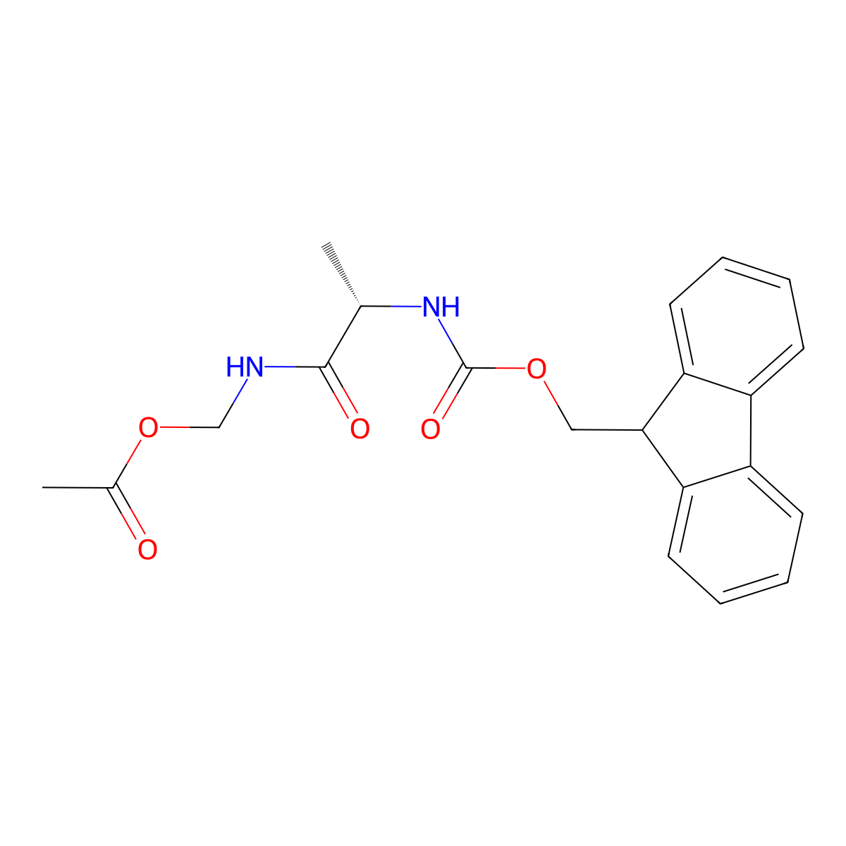 (S)-(2-((((9H-Fluoren-9-yl)methoxy)carbonyl)amino)propanamido)methyl acetate molecular structure, CAS 2454352-10-2