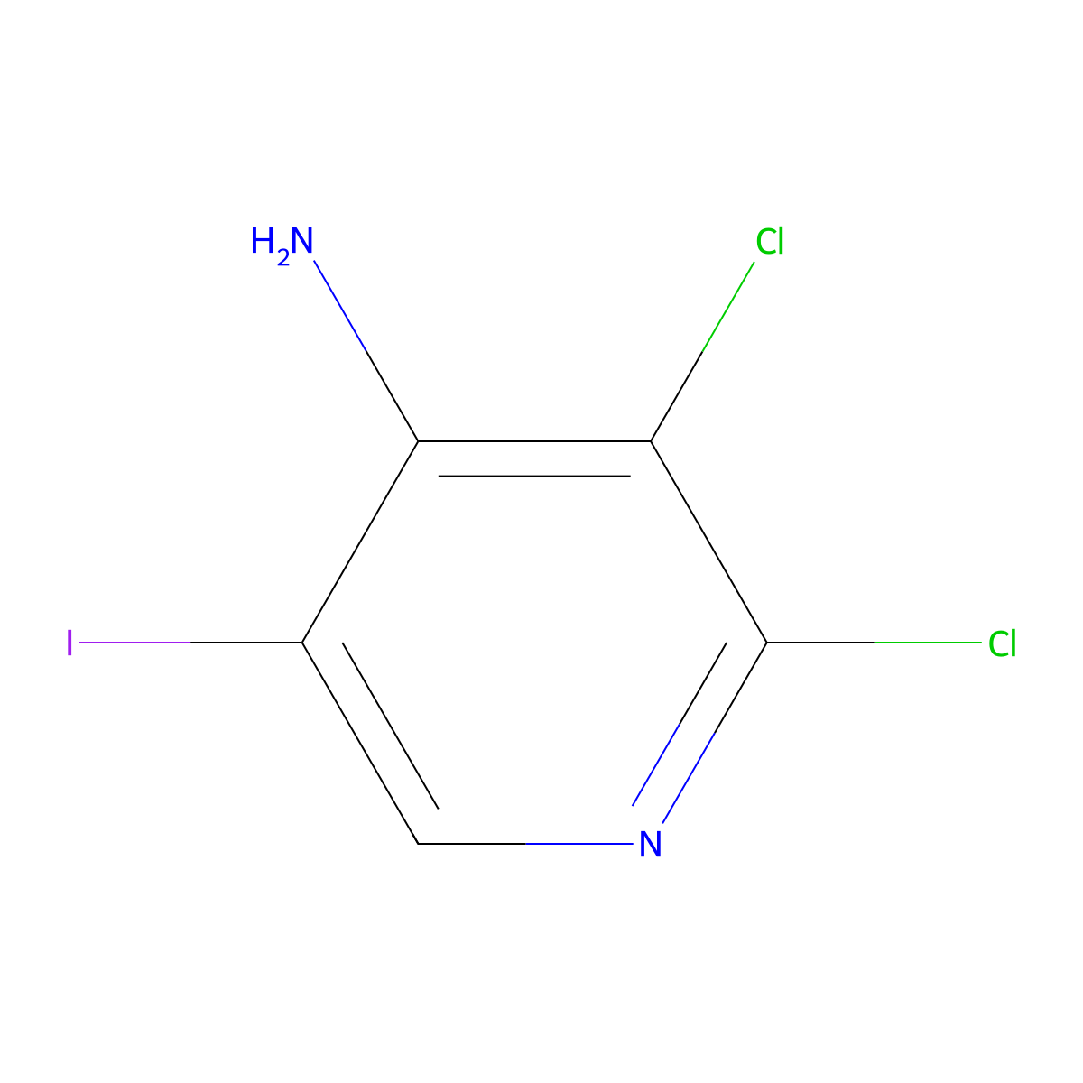 2,3-Dichloro-5-iodopyridin-4-amine molecular structure, CAS 2454396-60-0