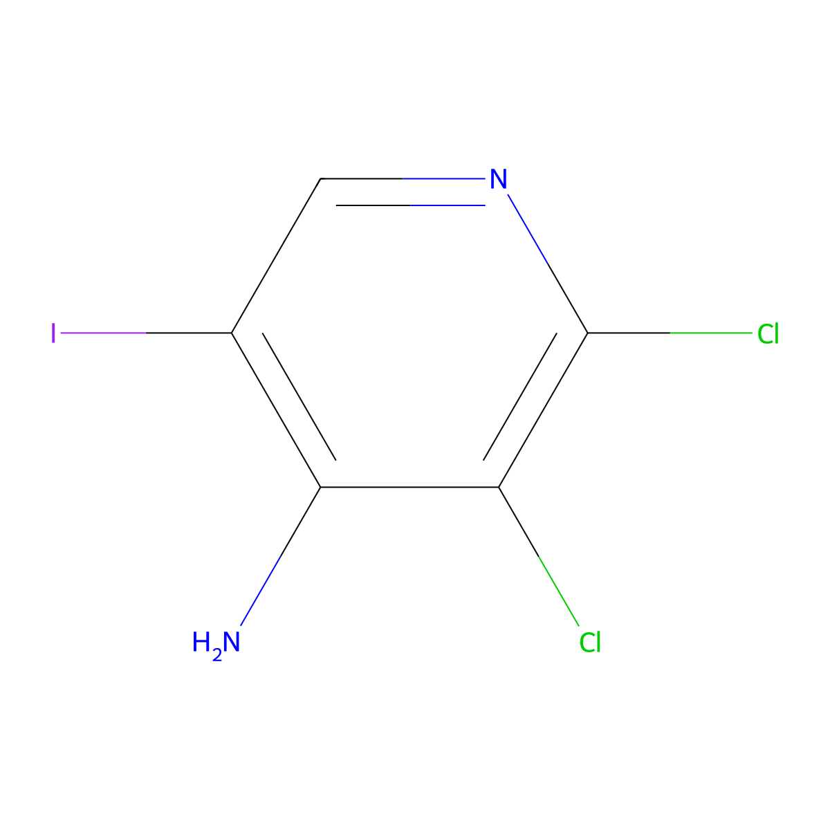 2,3-Dichloro-5-iodopyridin-4-amine molecular structure, CAS 2454396-60-0