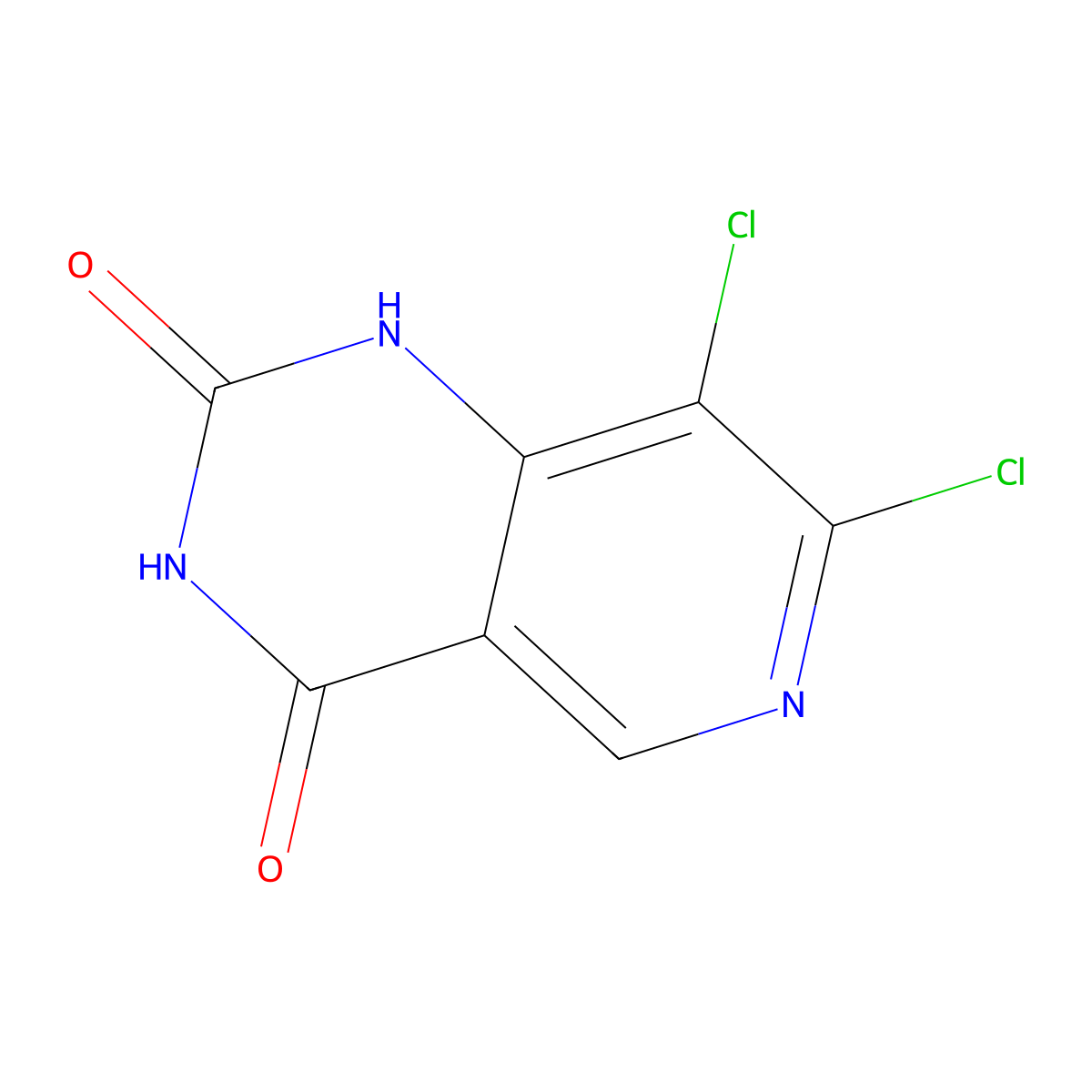 7,8-Dichloropyrido[4,3-d]pyrimidine-2,4(1H,3H)-dione molecular structure, CAS 2454396-62-2
