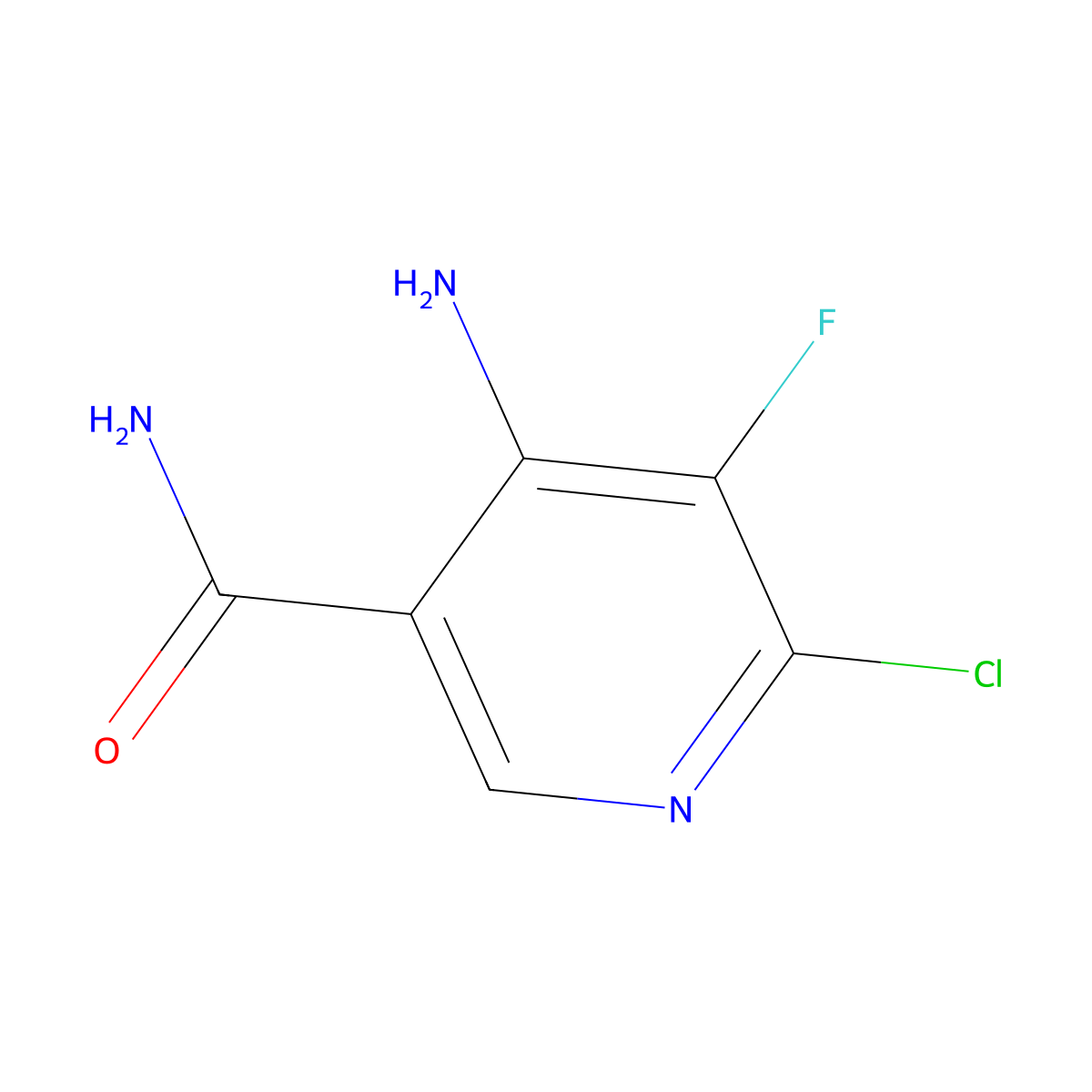4-Amino-6-chloro-5-fluoronicotinamide molecular structure, CAS 2454396-92-8